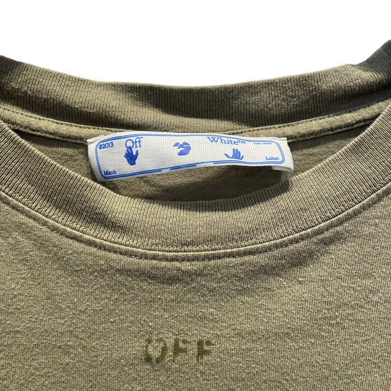 OFF-WHITE/T-Shirt/XL/Cotton/GRN/navy green