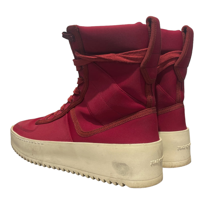 FEAR OF GOD/Hi-Sneakers/EU 41/Nylon/RED/BLOOD RED MILITARY SNEAKER