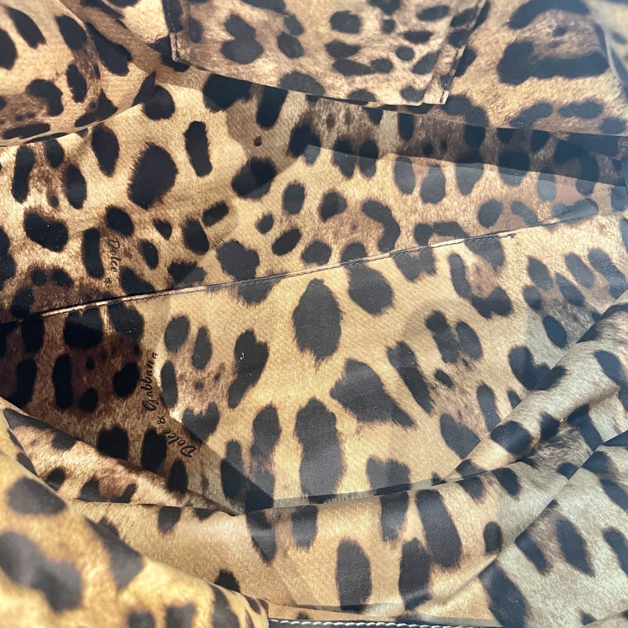 DOLCE&GABBANA/Bag/Leather/BLK/Cheetah Gut D&G Bag view 4