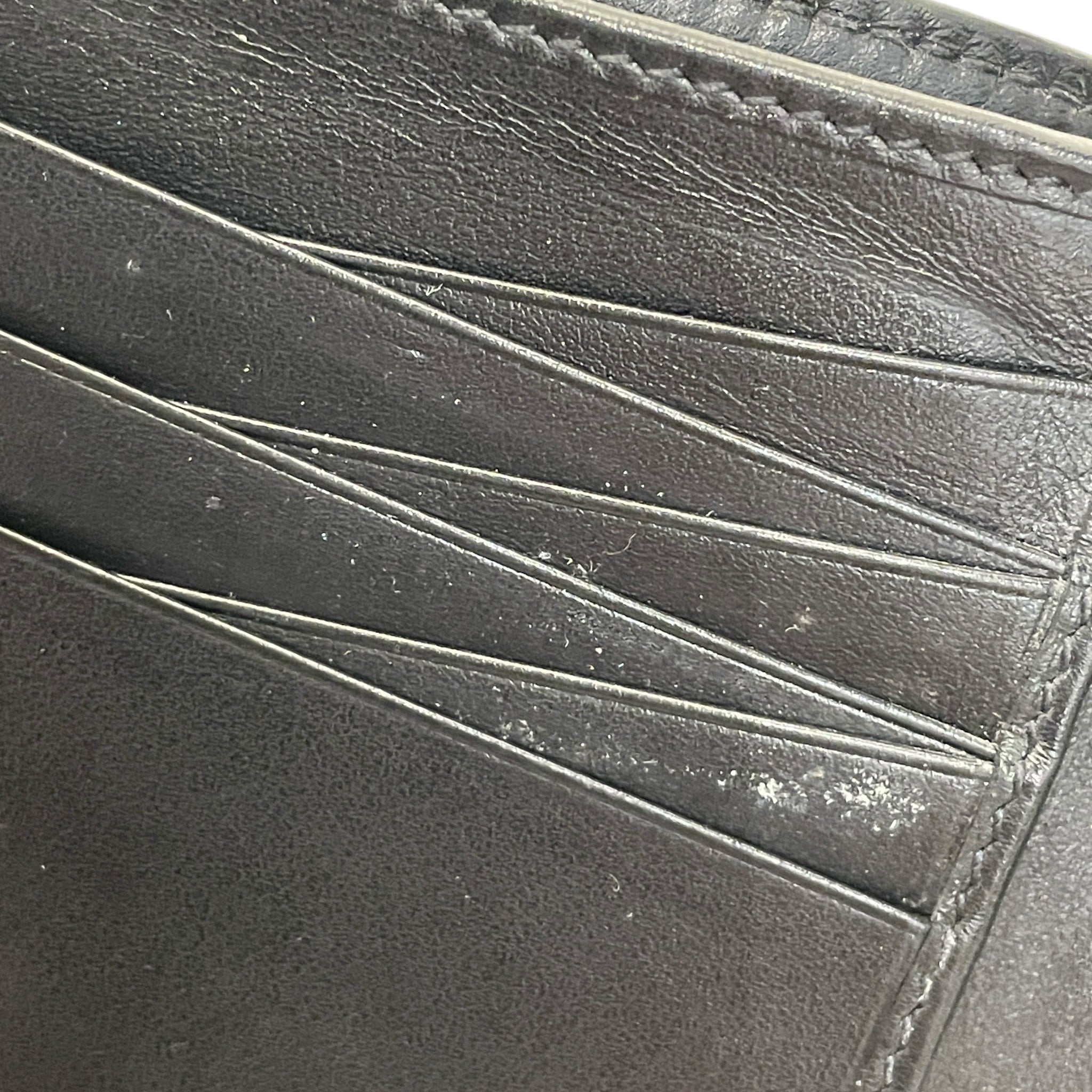 GUCCI/Trifold Wallet/Monogram/Leather/BLK/M's/ view 5