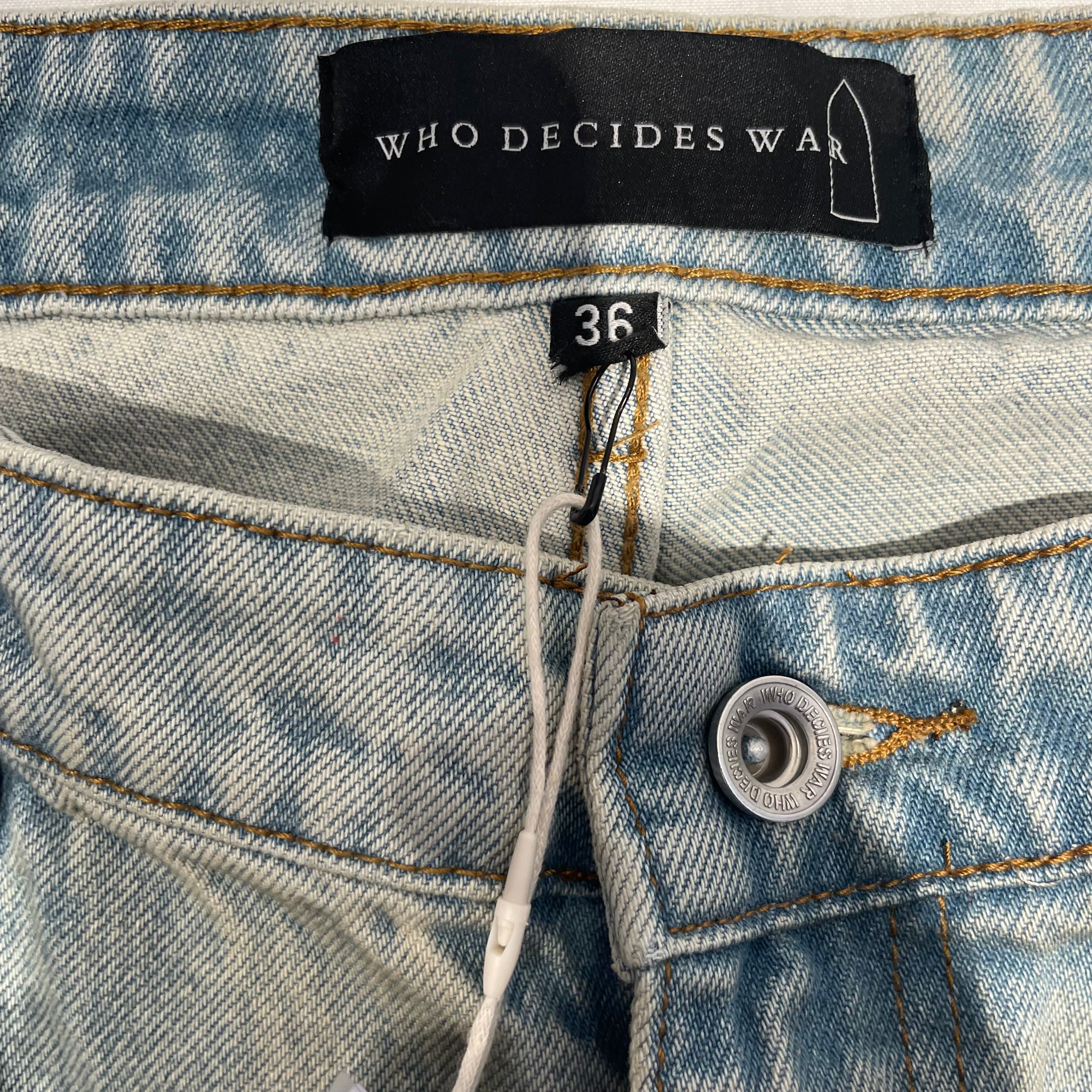 WHO DECIDES WAR/Straight Pants/36/Denim/BLU/ view 3