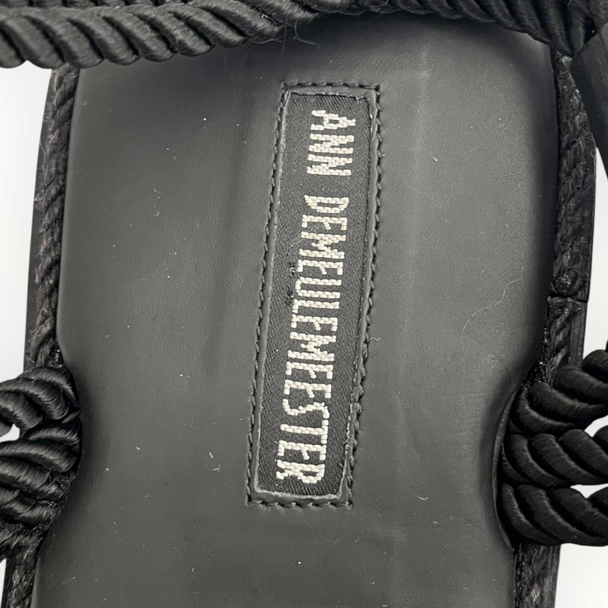 ANN DEMEULEMEESTER/Sandals/EU 44/Leather/BLK/ROPE LEATHER SANDALS view 6