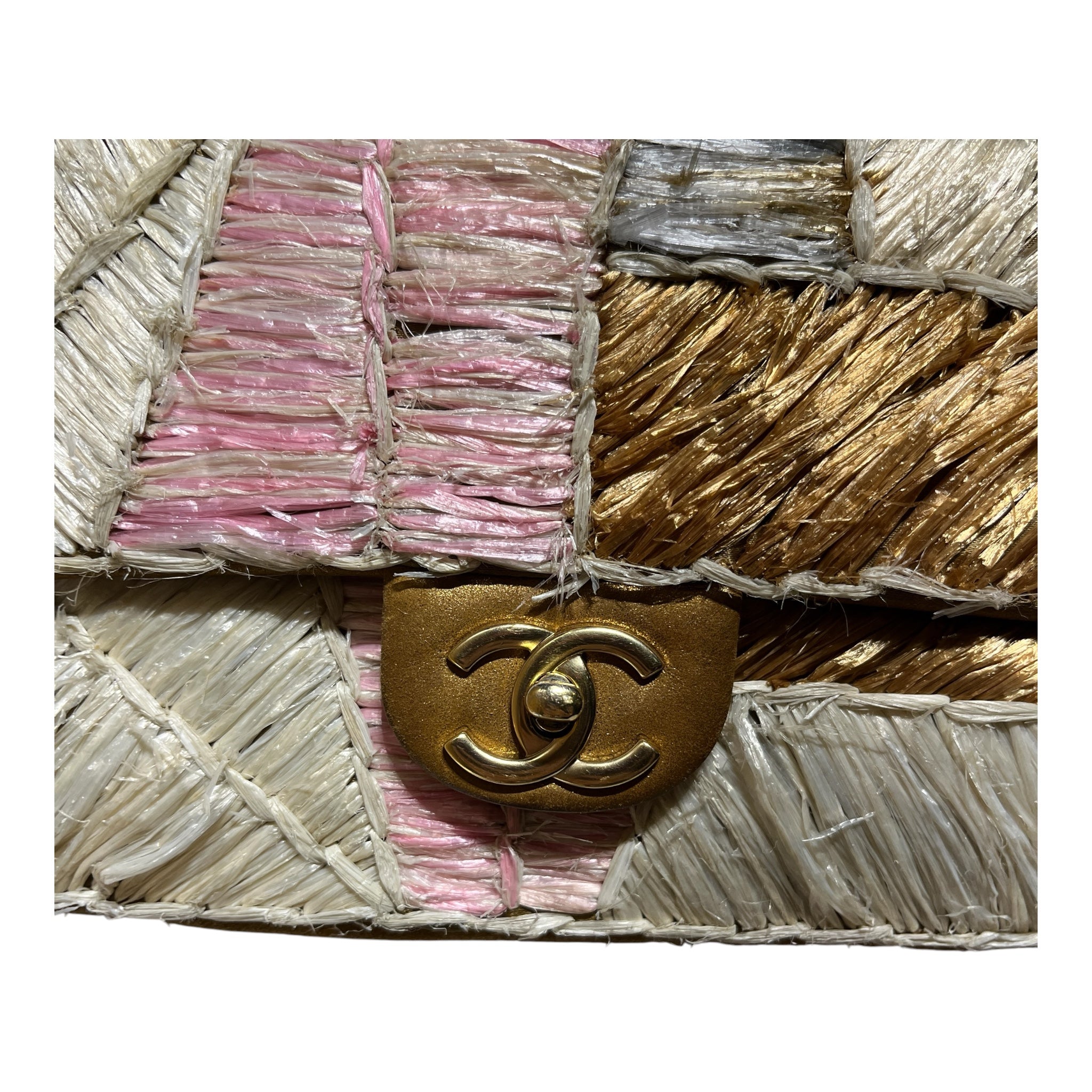 CHANEL/Hand Bag/MLT/PATCHWORK RAFFIA view 5