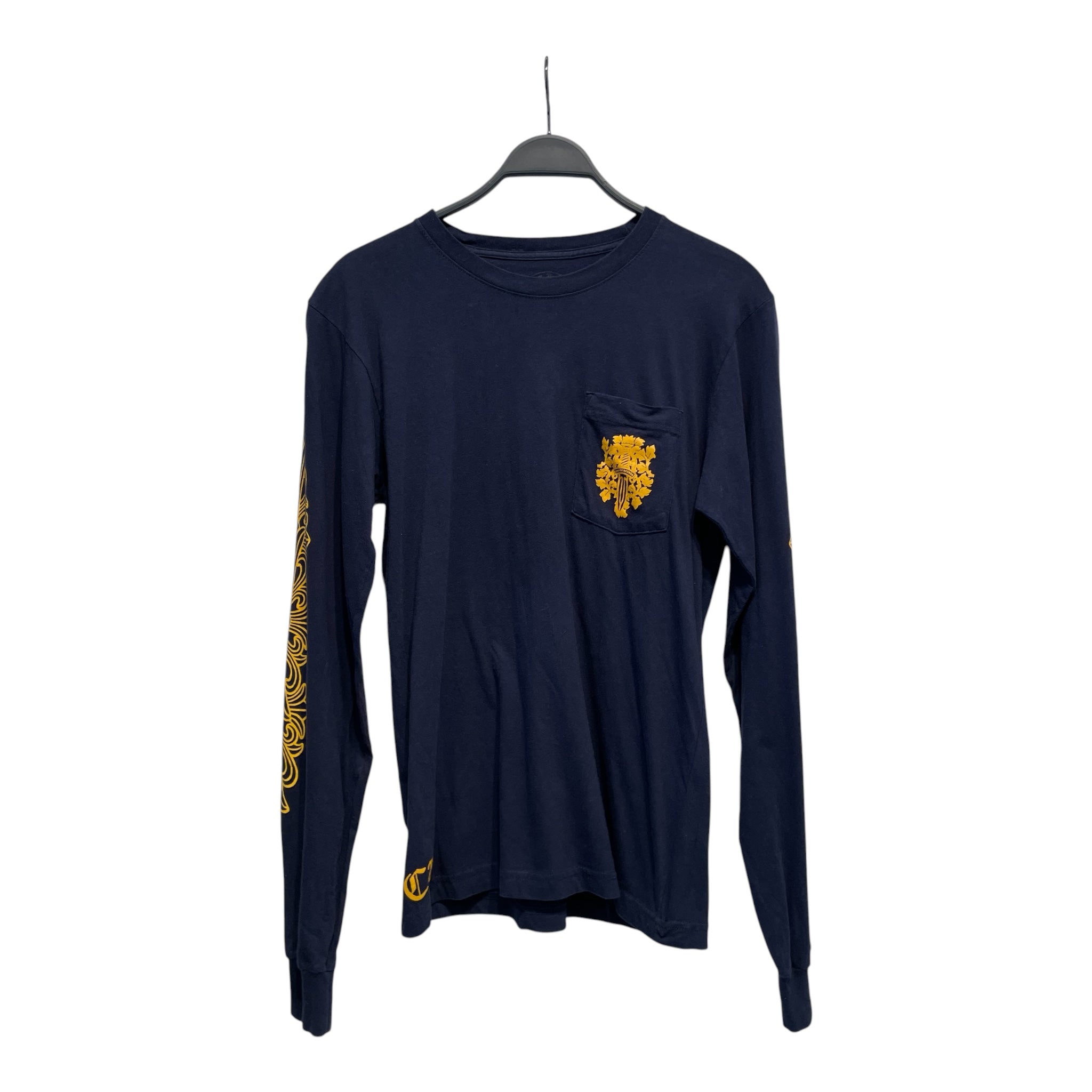 CHROME HEARTS/LS T-Shirt/M/Cotton/NVY/High Neck/034-064012 view 1