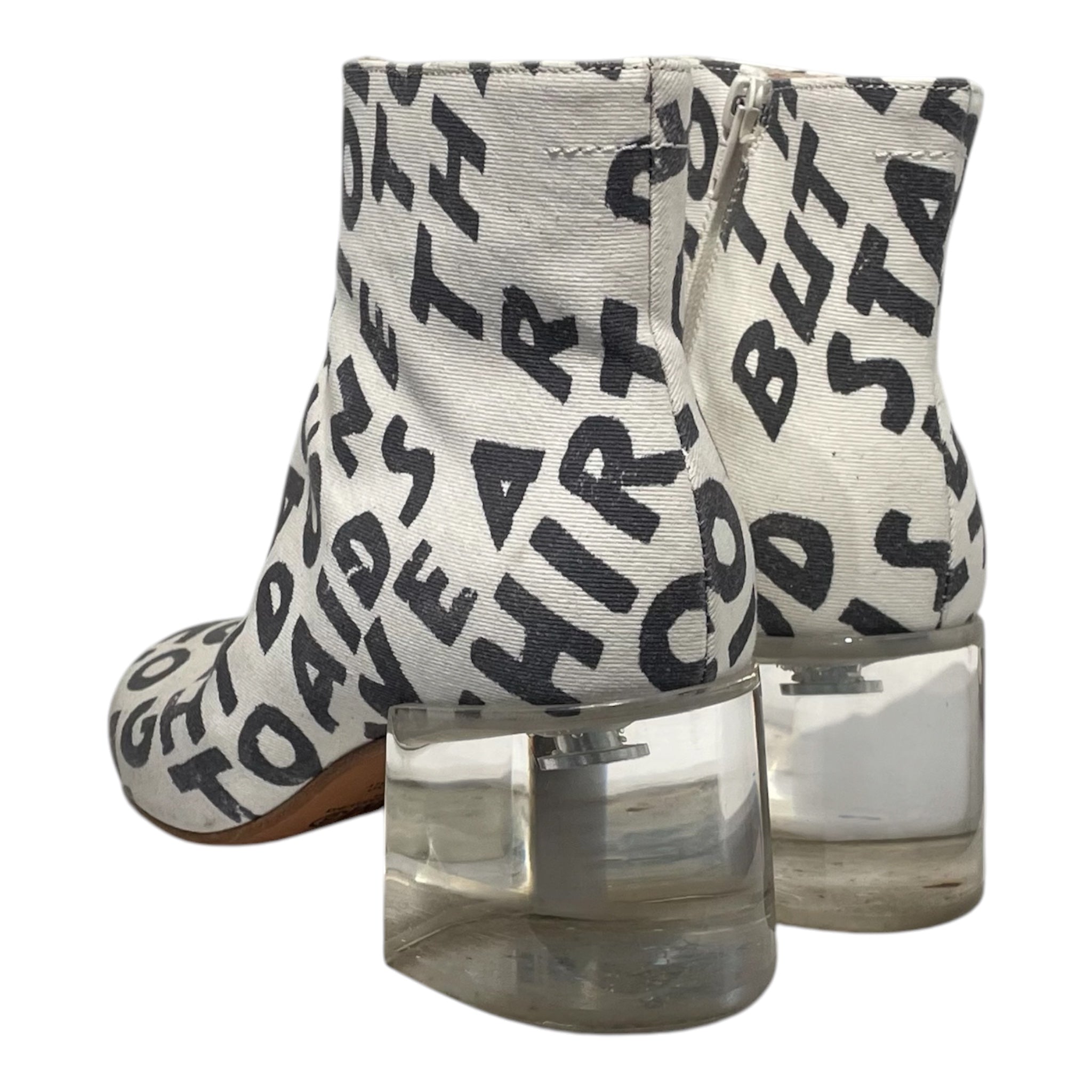 MM6/Boots/EU 37/All Over Print/WHT/print clear heel view 2