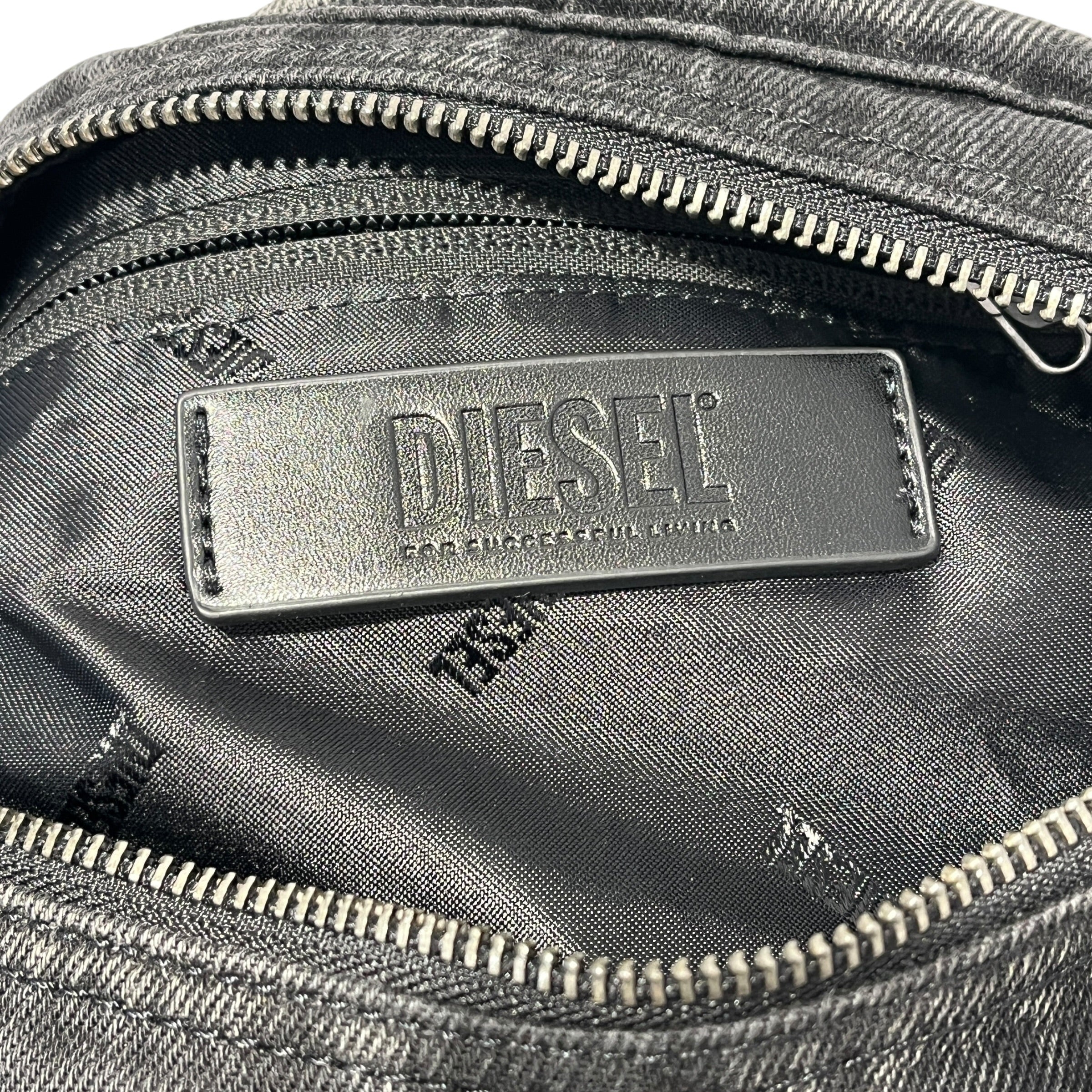 DIESEL/Bag/Denim/BLK/diesel multi pocket denim bag view 3
