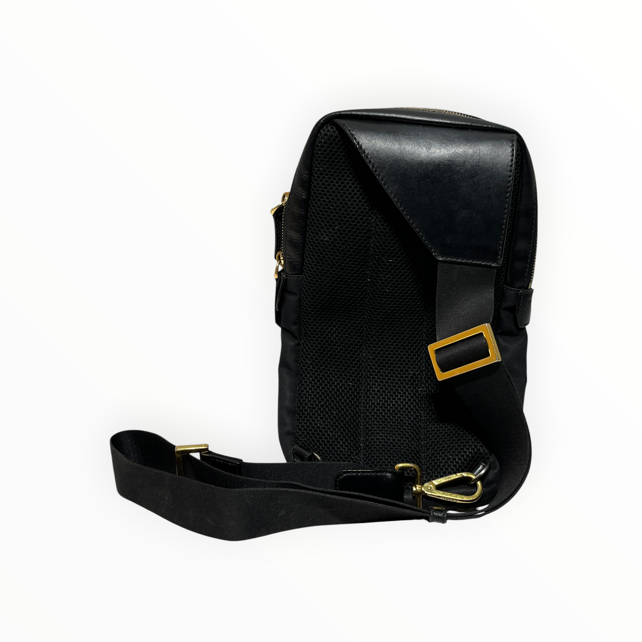 FENDI/Cross Body Bag/Leather/BLK/GOLD MONSTER CROSSBODY view 2