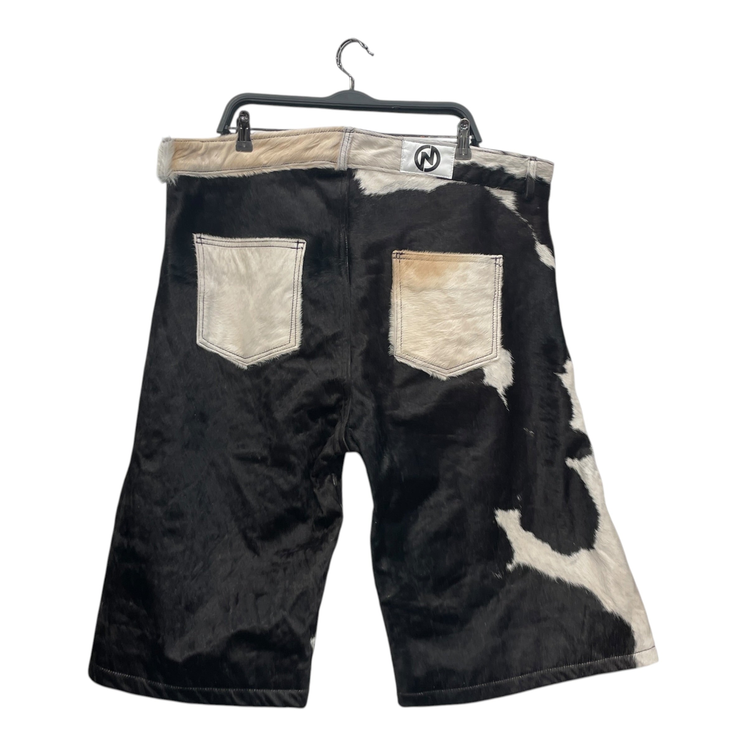 NYRVA/Shorts/42/Leather/BLK/Animal Pattern/FARED COWHIDE SHORTS view 2