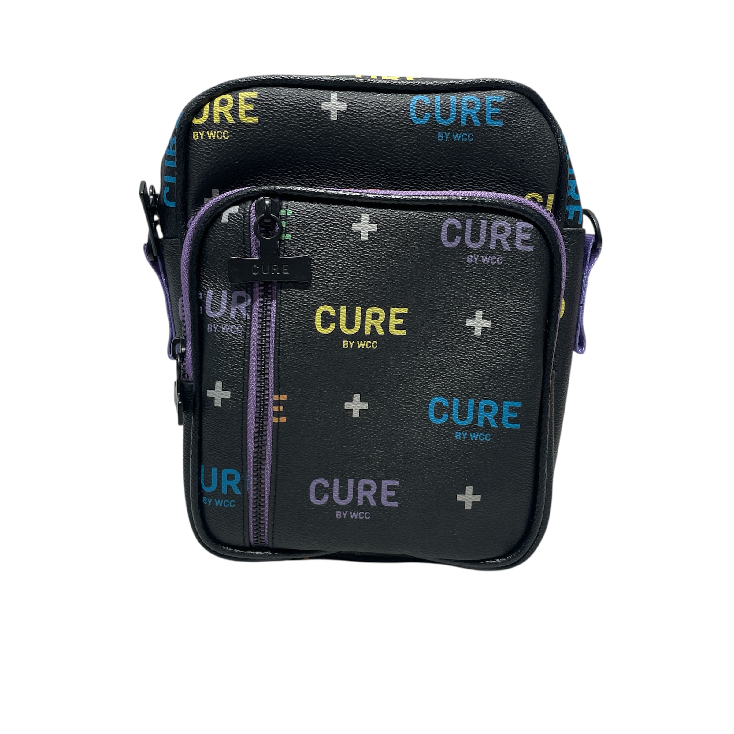 CURE/Cross Body Bag/All Over Print/Leather/BLK/ view 1