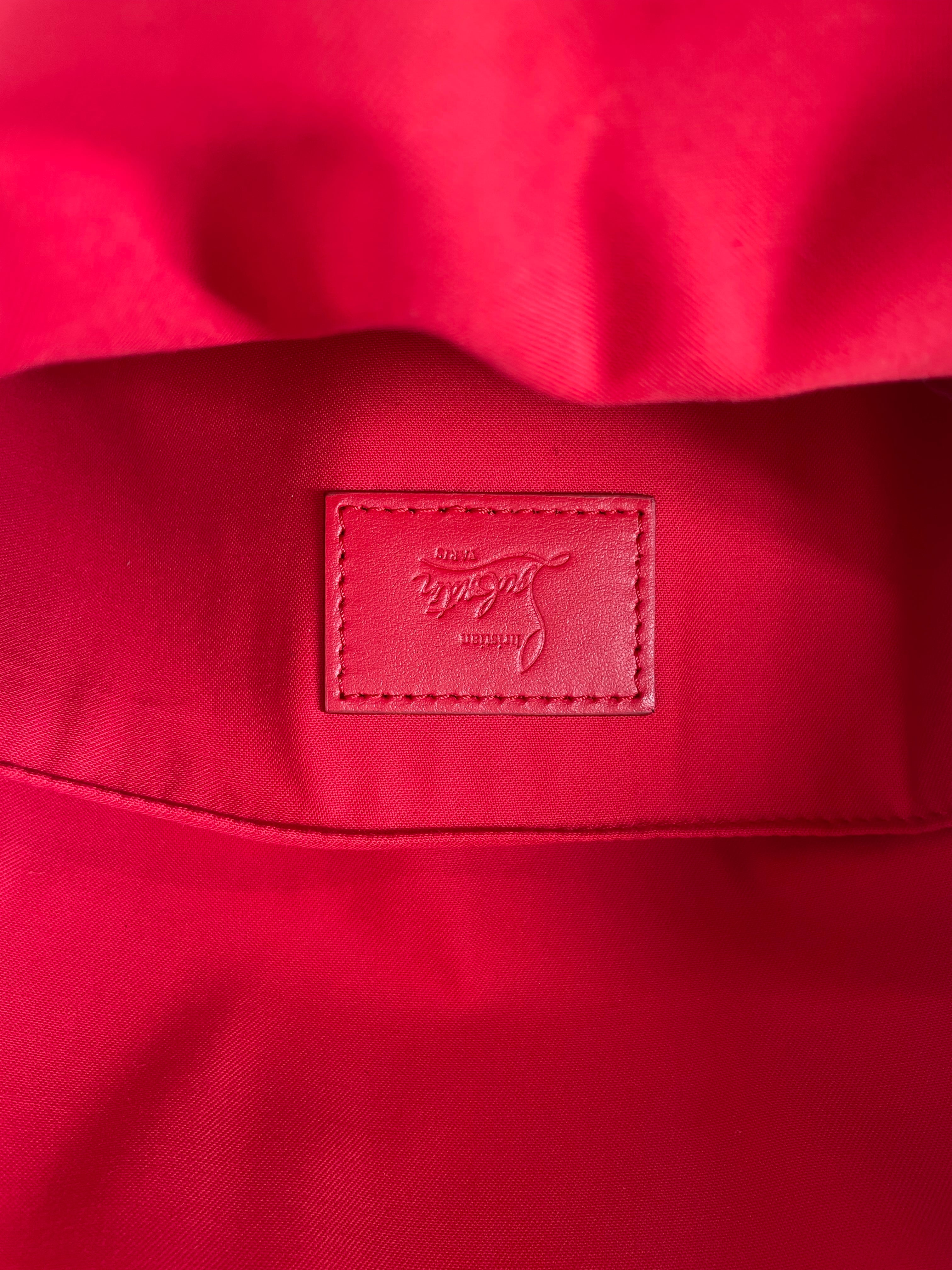 Christian Louboutin/Backpack/Nylon/RED/BACKPARIS SPIKED BACKPACK view 7