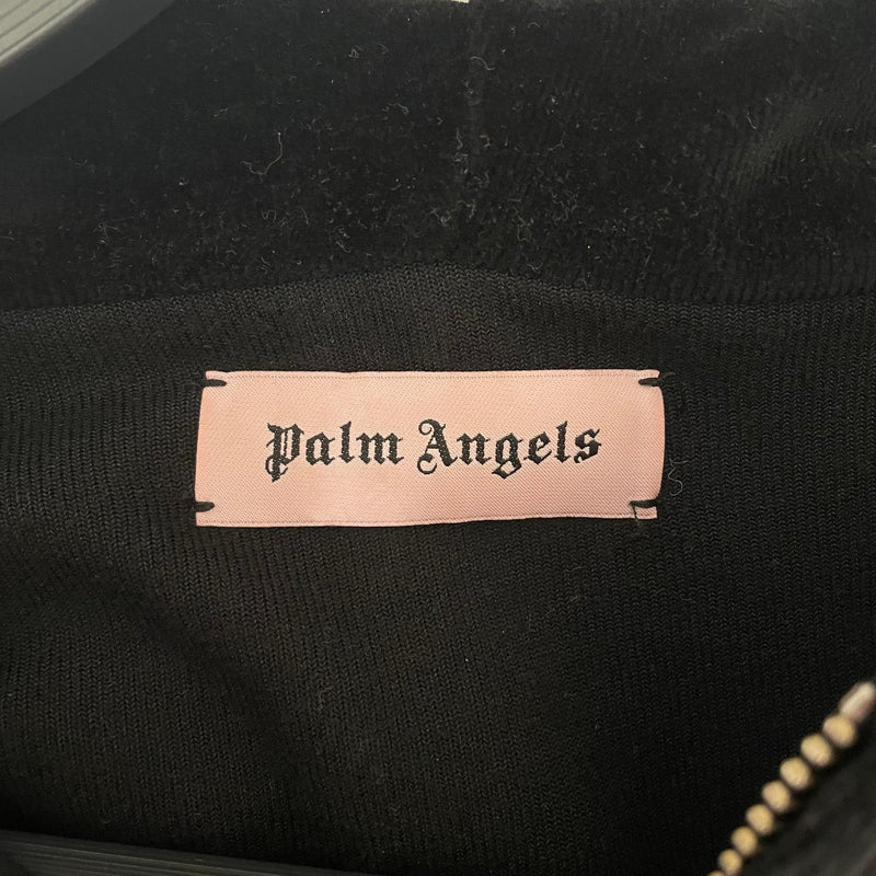 Palm Angels/Zip Up Hoodie/M/Cotton/BLK/CROPPED ZIP