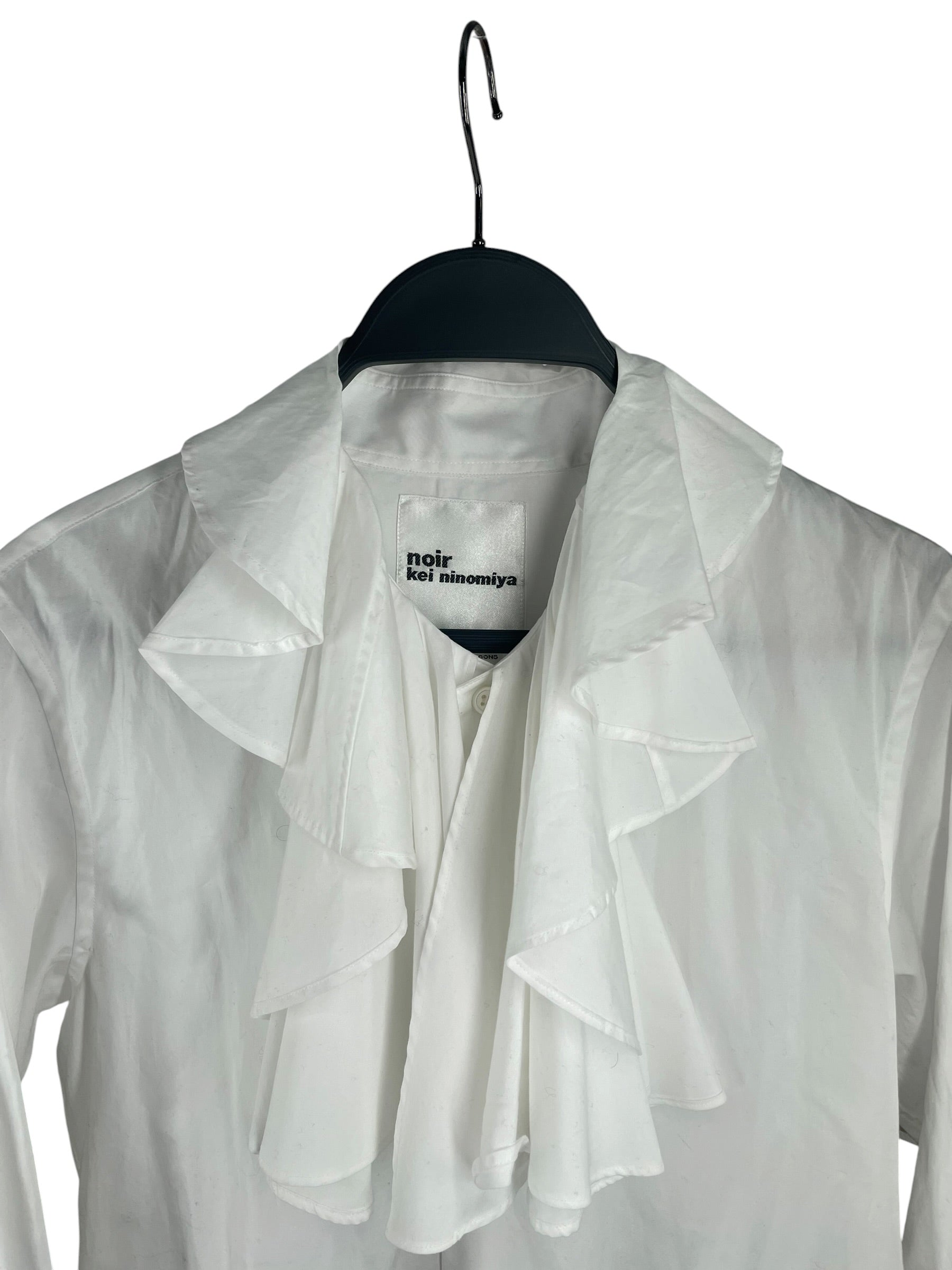 noir kei ninomiya/COMME des GARCONS/LS Shirt/S/Cotton/WHT/3M-B004 NECK RUFFLE view 3