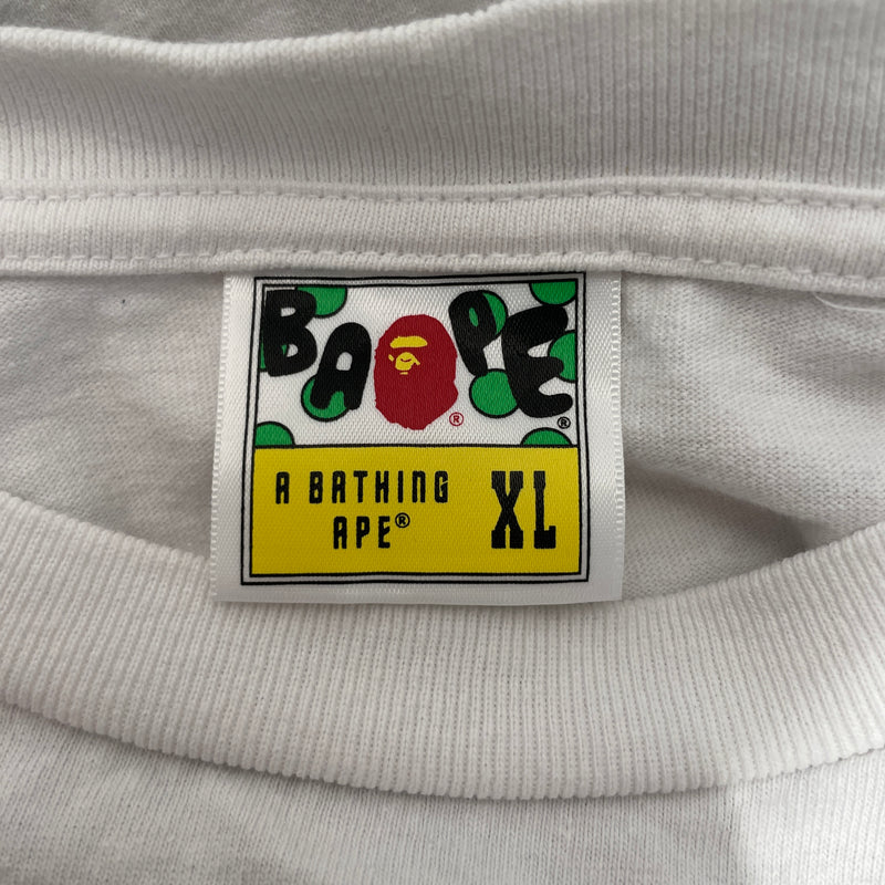 A BATHING APE/T-Shirt/XL/Cotton/WHT/FUNTHERA MILITIA