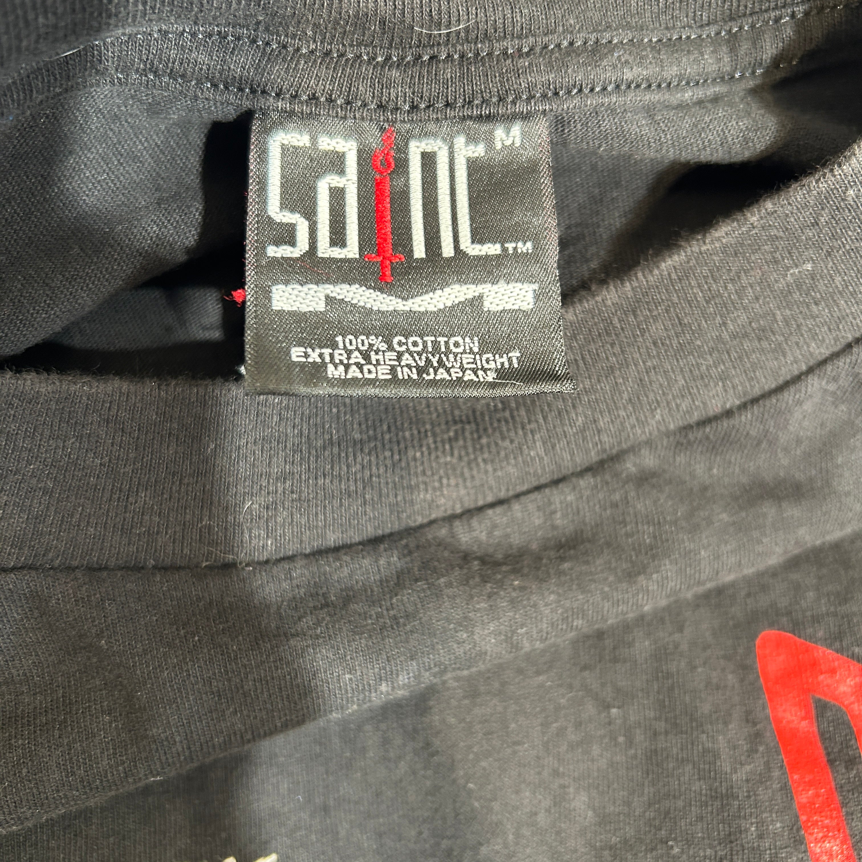 SAINT MICHAEL/T-Shirt/M/Cotton/BLK/Graphic/pride greed envy view 3