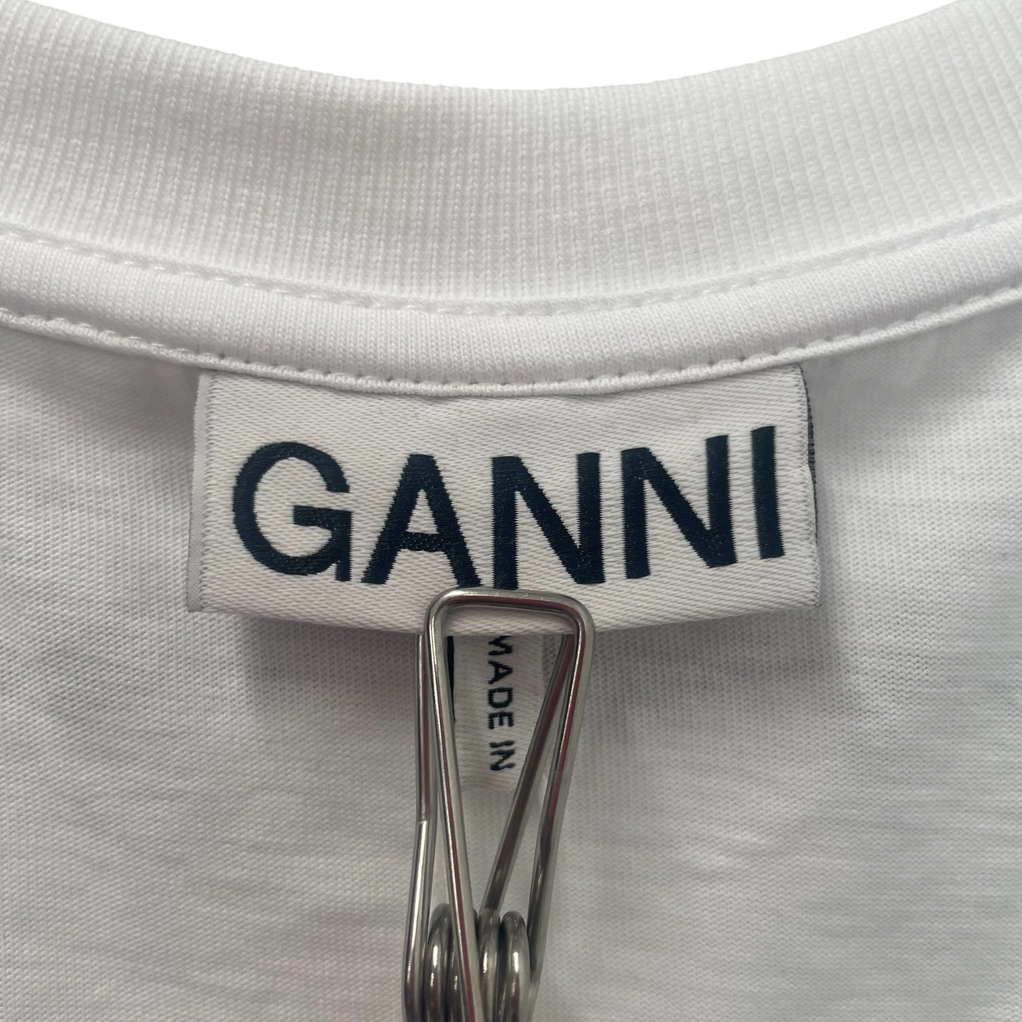 GANNI/T-Shirt/S/Cotton/WHT/DANCER view 3