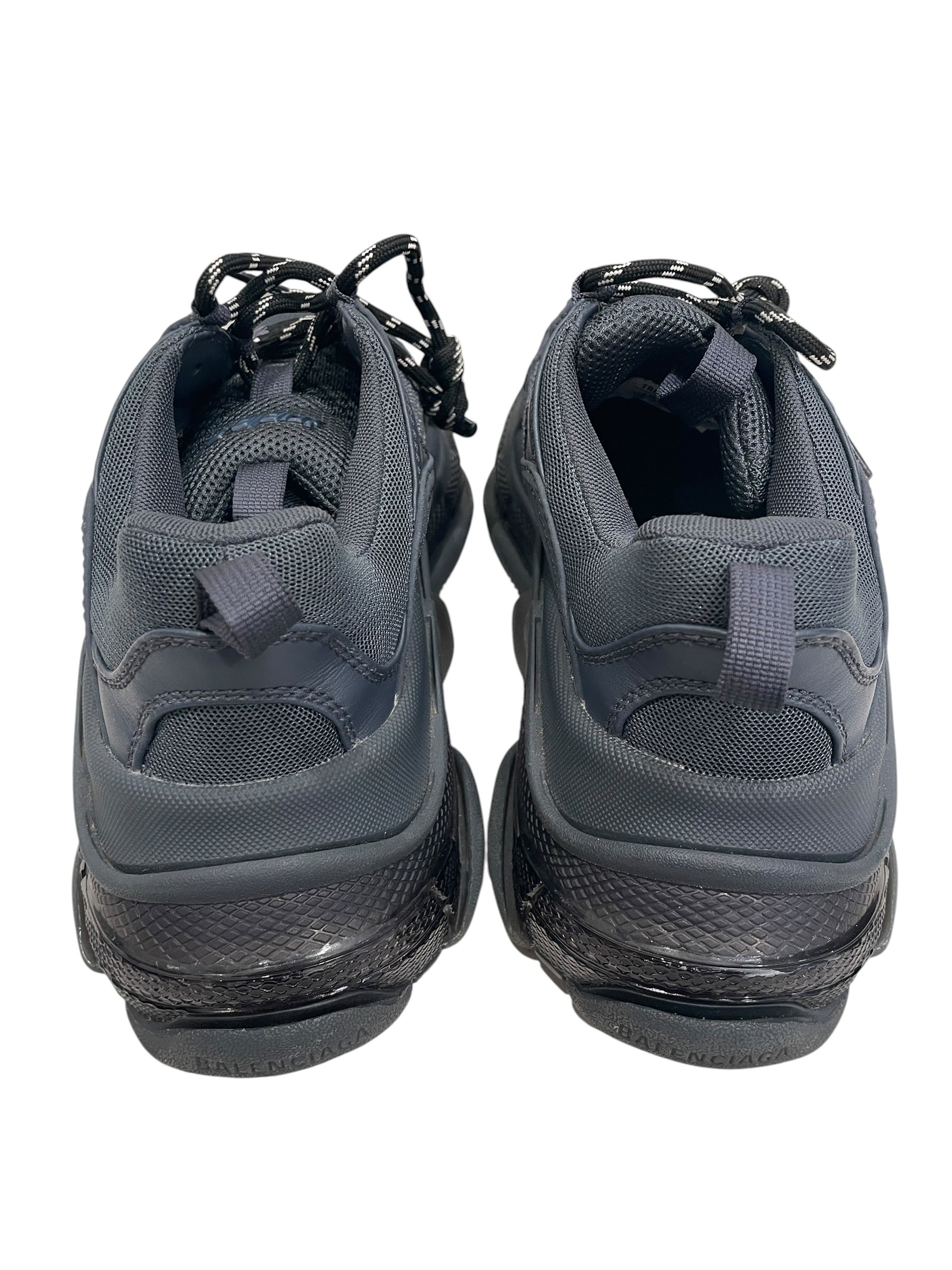 BALENCIAGA/Low-Sneakers/US 10/Cotton/GRY/LEATHER FREE TAG view 4