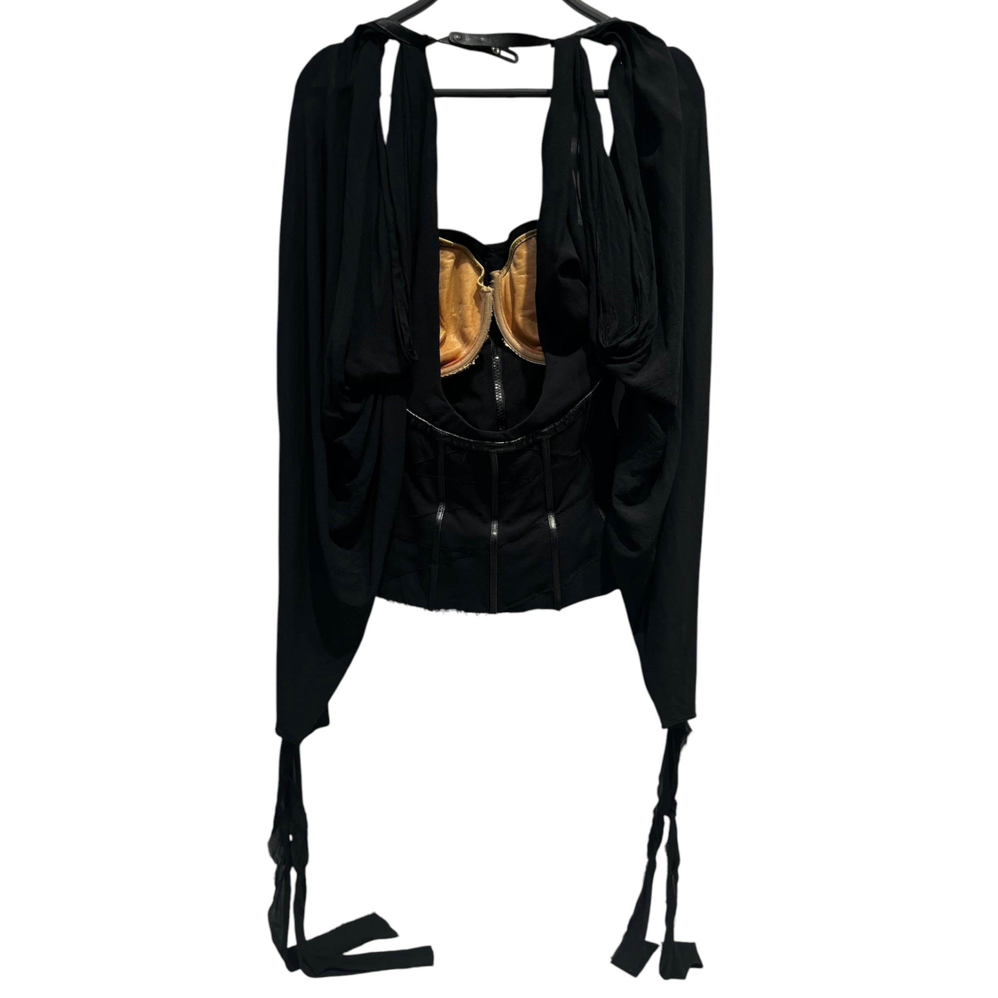 Alexander McQueen/Cut & Sew/44/Silk/BLK/RUNWAY AW 2003 Scanners Corset view 2
