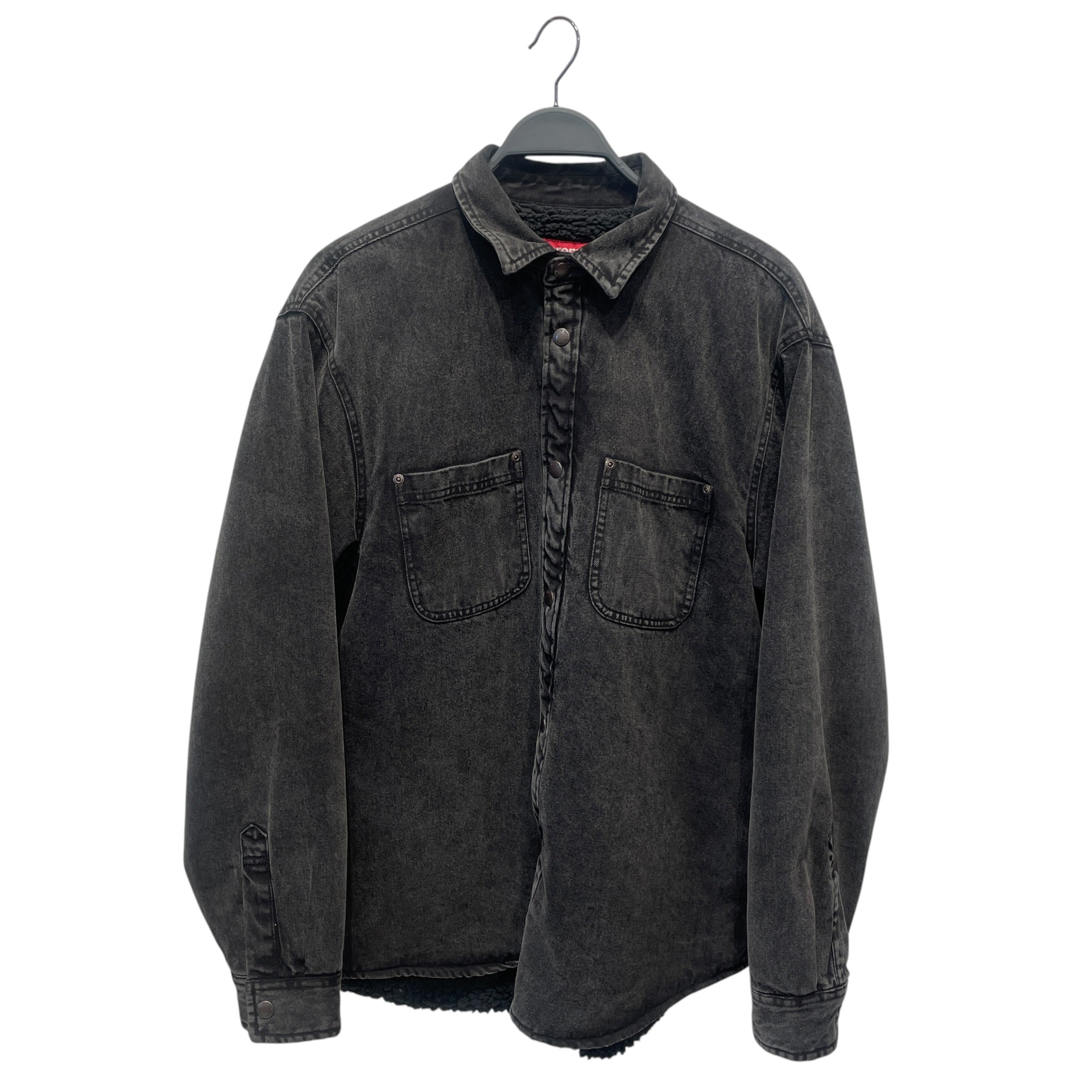 Supreme/Denim Jkt/L/Denim/BLK/SHERLING DENIM JACKET view 1