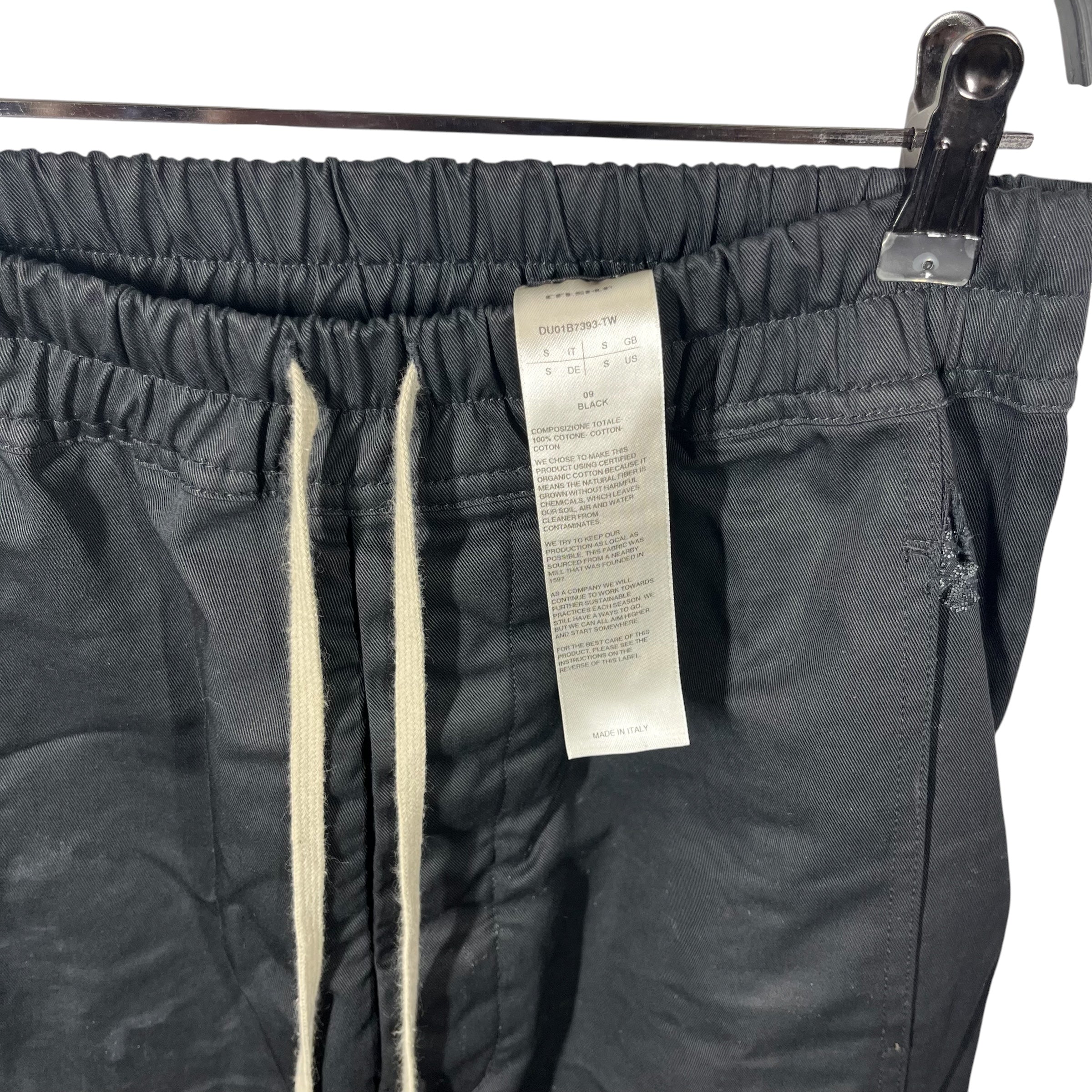RICK OWENS DRKSHDW/Straight Pants/S/Cotton/BLK/PUSHER PANTS view 3