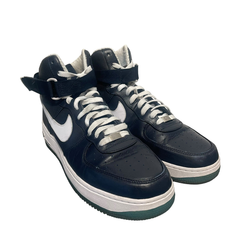NIKE/FUTURA/Hi-Sneakers/US 12/Leather/NVY/AIR FORCE 1 HI 2010