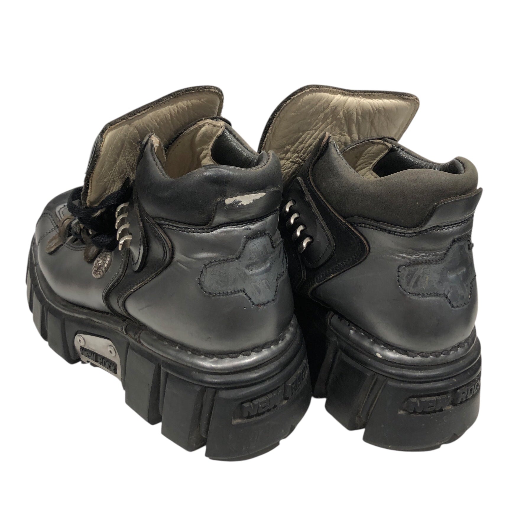 NEW ROCK/Boots/US 9/Leather/GRY/ view 2
