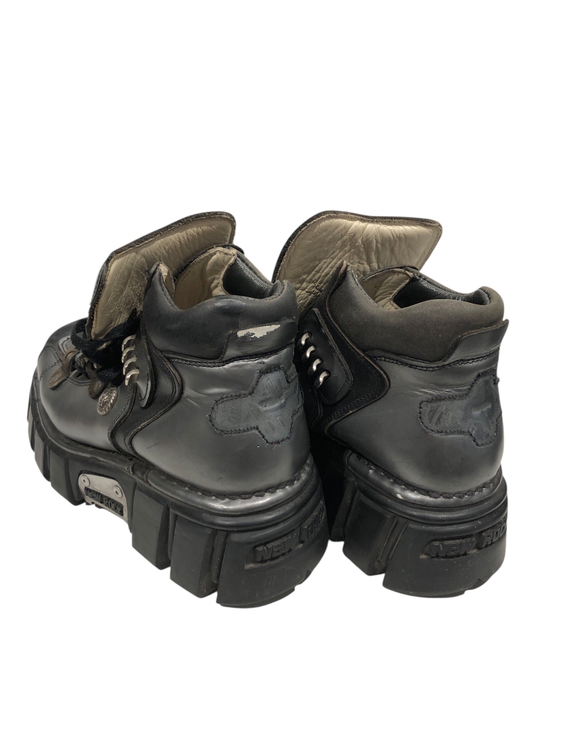 NEW ROCK/Boots/US 9/Leather/GRY/ view 2