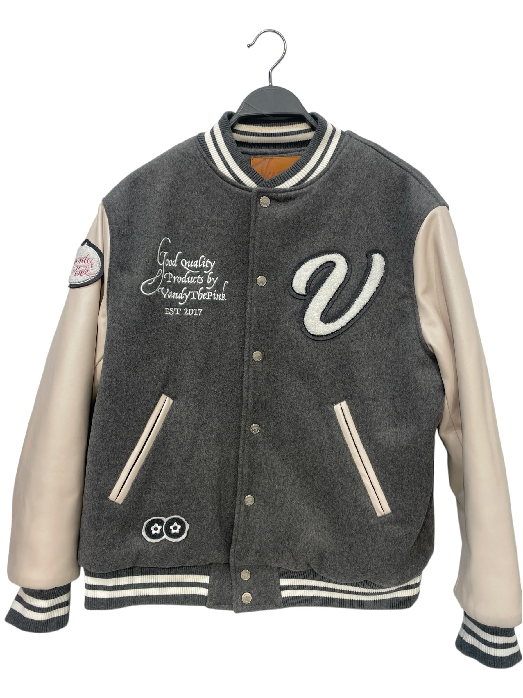 VANDY THE PINK/Souvenir Jkt/M/Wool/GRY/Graphic/Rafflesia Varsity Jacket view 1