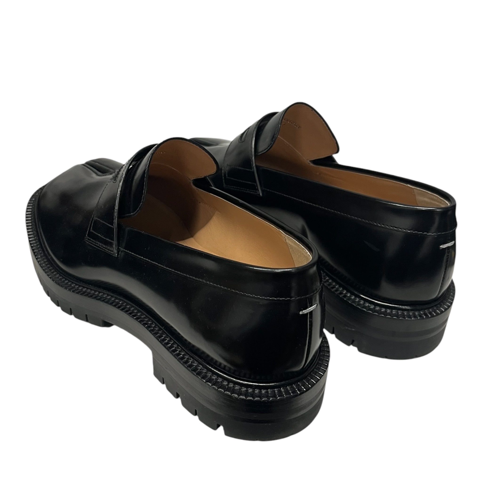 Maison Margiela/Loafers/EU 42/Leather/BLK/tabi loafer lug sole view 2