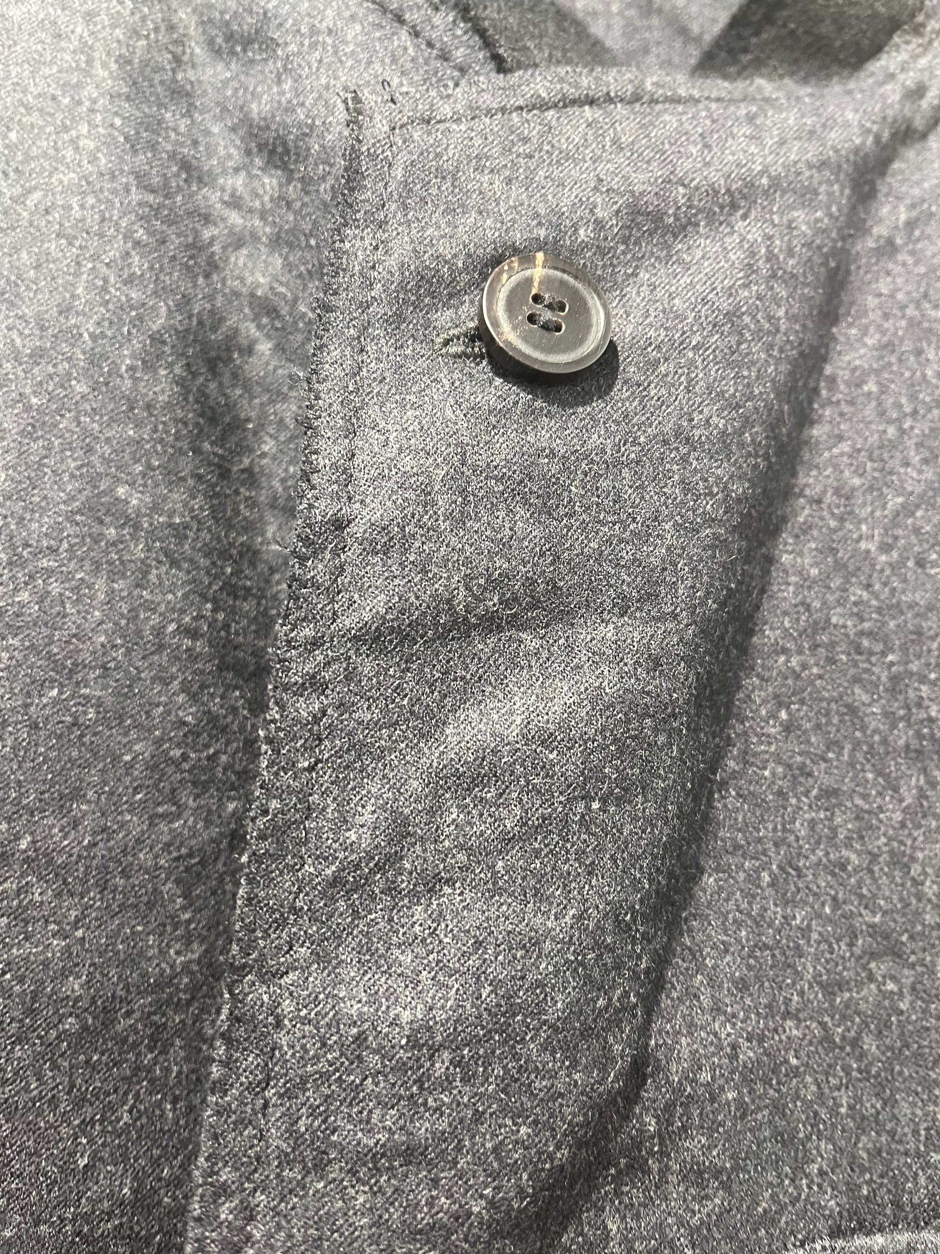LANVIN/Tailored Jkt/48/Wool/GRY/blk felted neck collar/ M01VG8 view 5