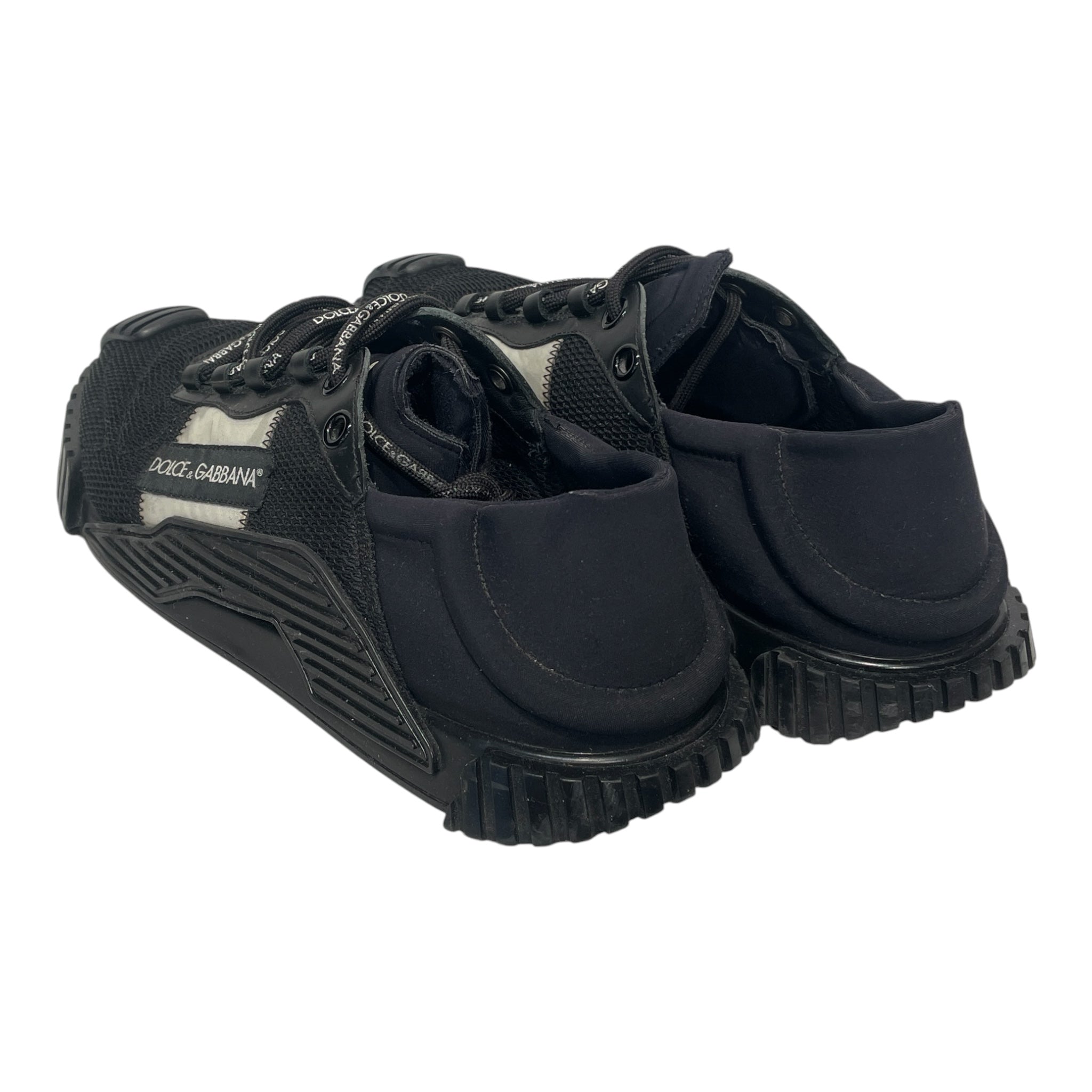DOLCE&GABBANA/Low-Sneakers/EU 45/Border/Cotton/BLK/superking cloth trainer/white view 3