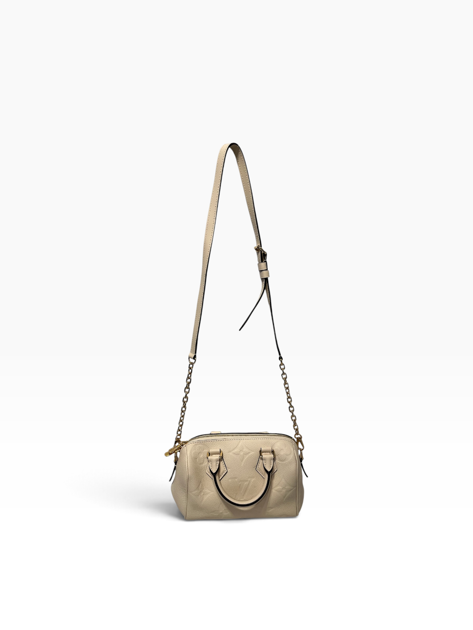 LOUIS VUITTON/Cross Body Bag/Leather/WHT/Monogram Empreinte top handle view 1