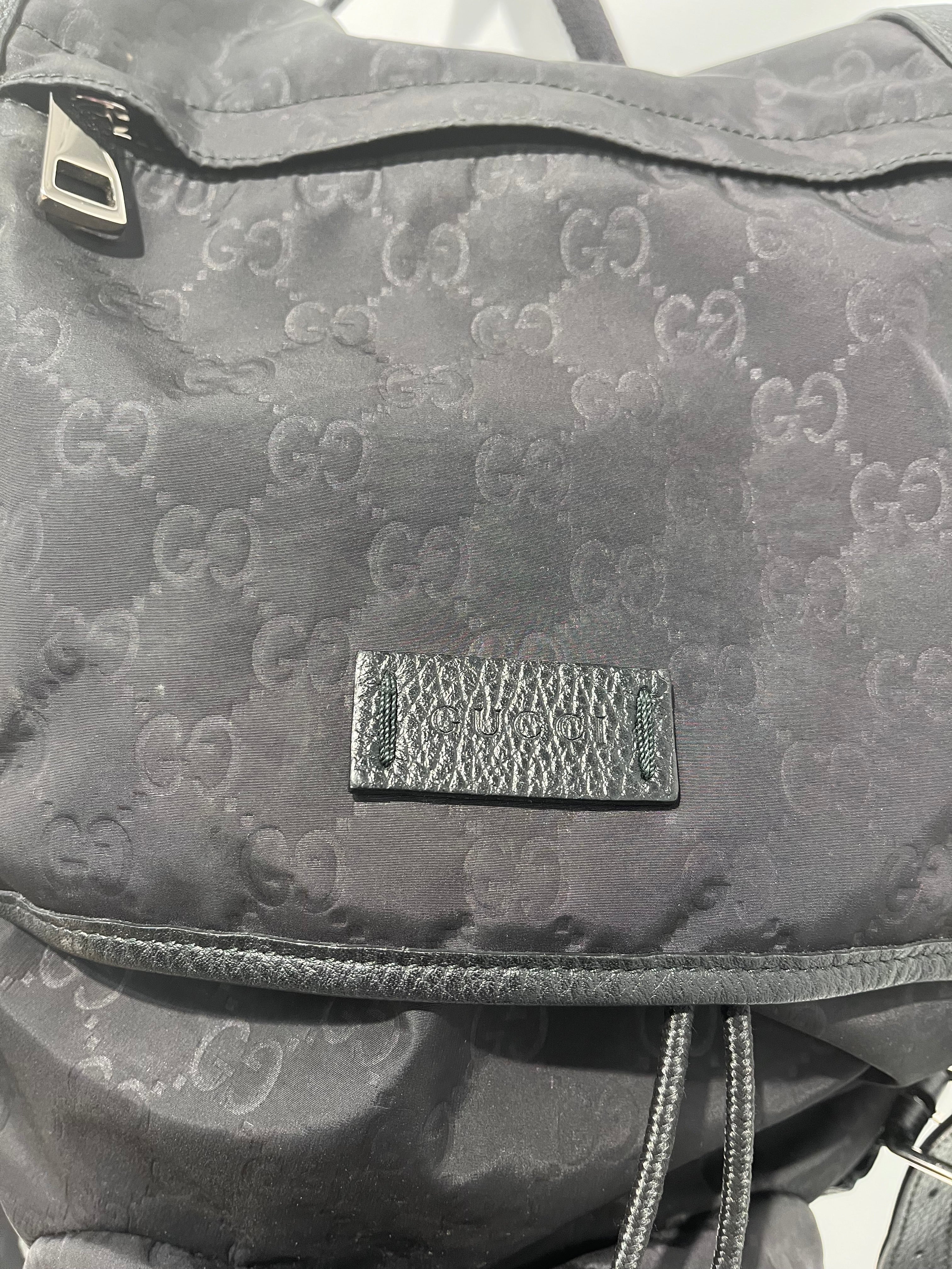 GUCCI/Bag/Monogram/Nylon/BLK/GUCCI MONOGRAM BACKPACK view 10