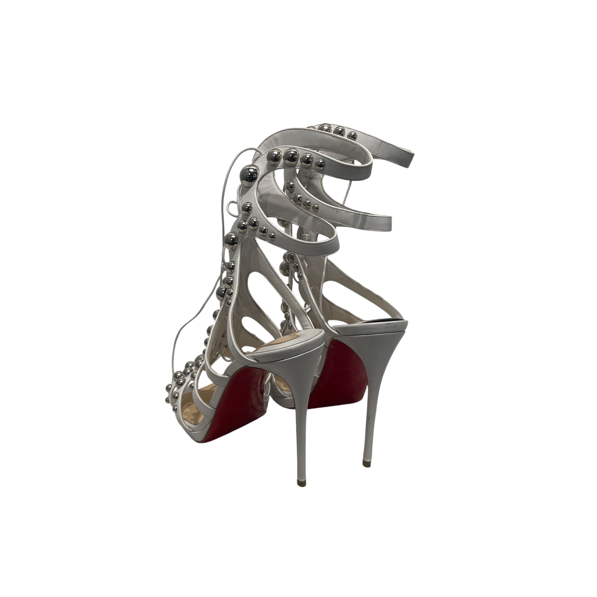 Christian Louboutin/Heels/EU 38/Acrylic/WHT/ view 2