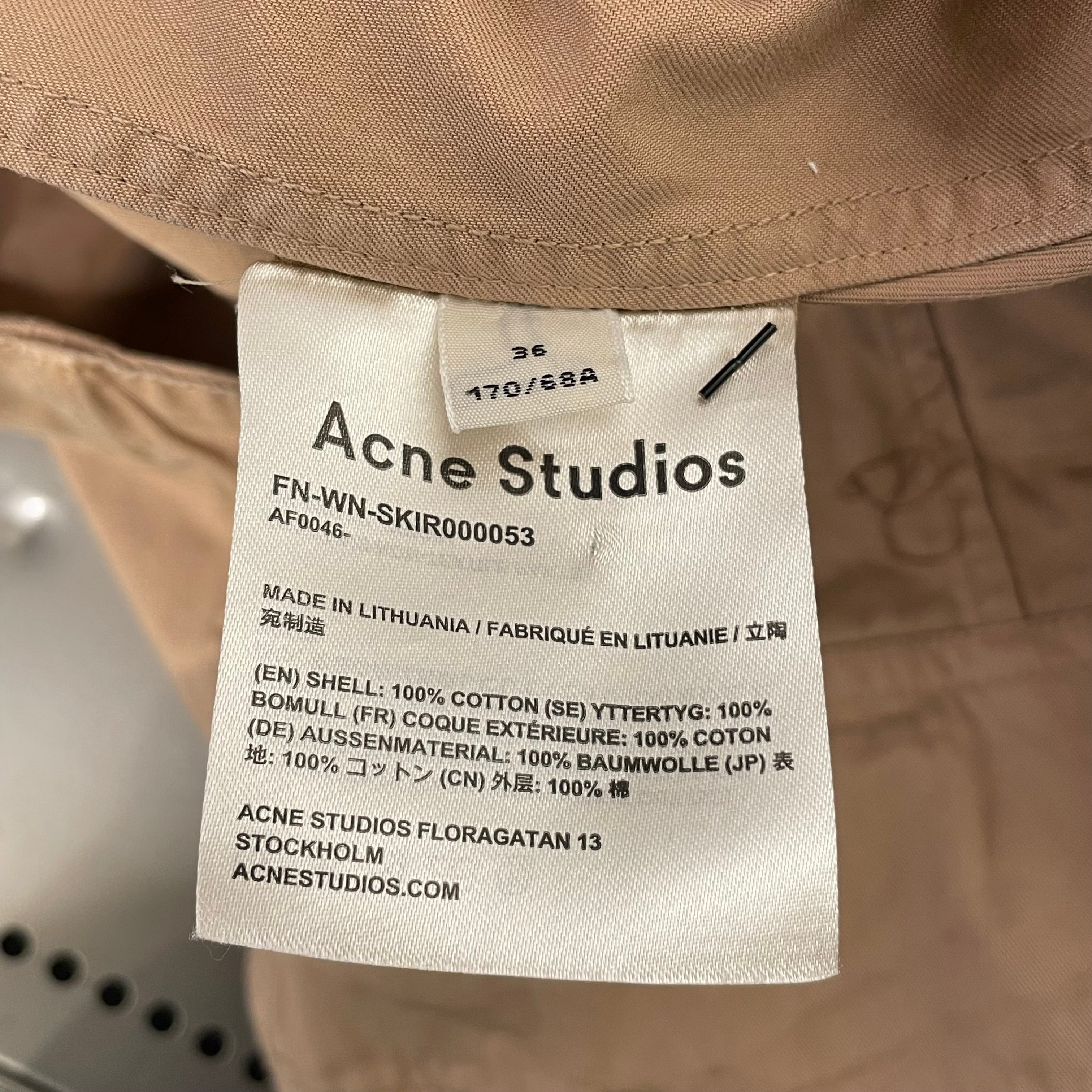 Acne Studios/Long Skirt/36/Cotton/BEG/CARGO SKIRT view 4