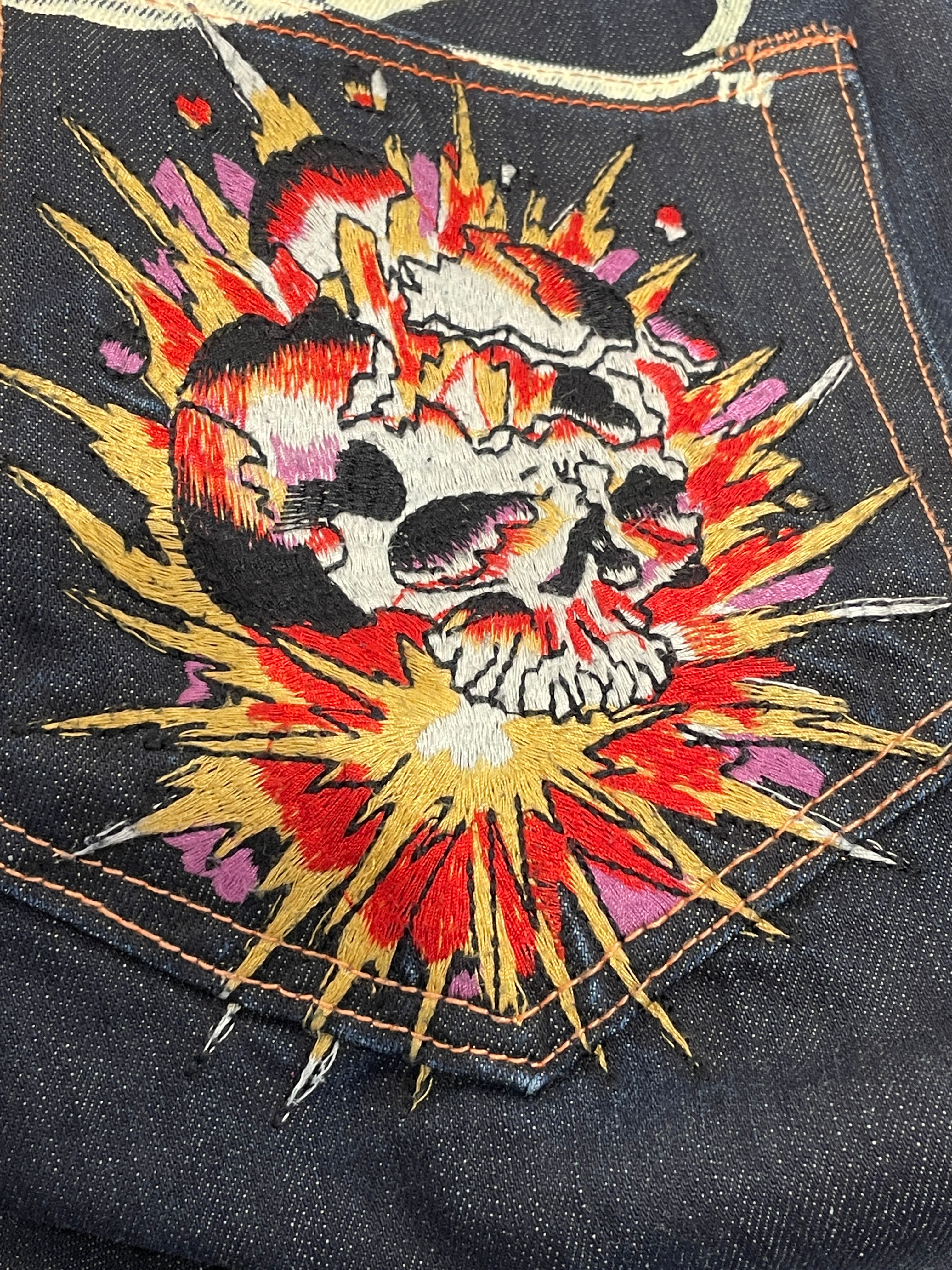 Ed Hardy/Straight Pants/36/Cotton/NVY/ view 4