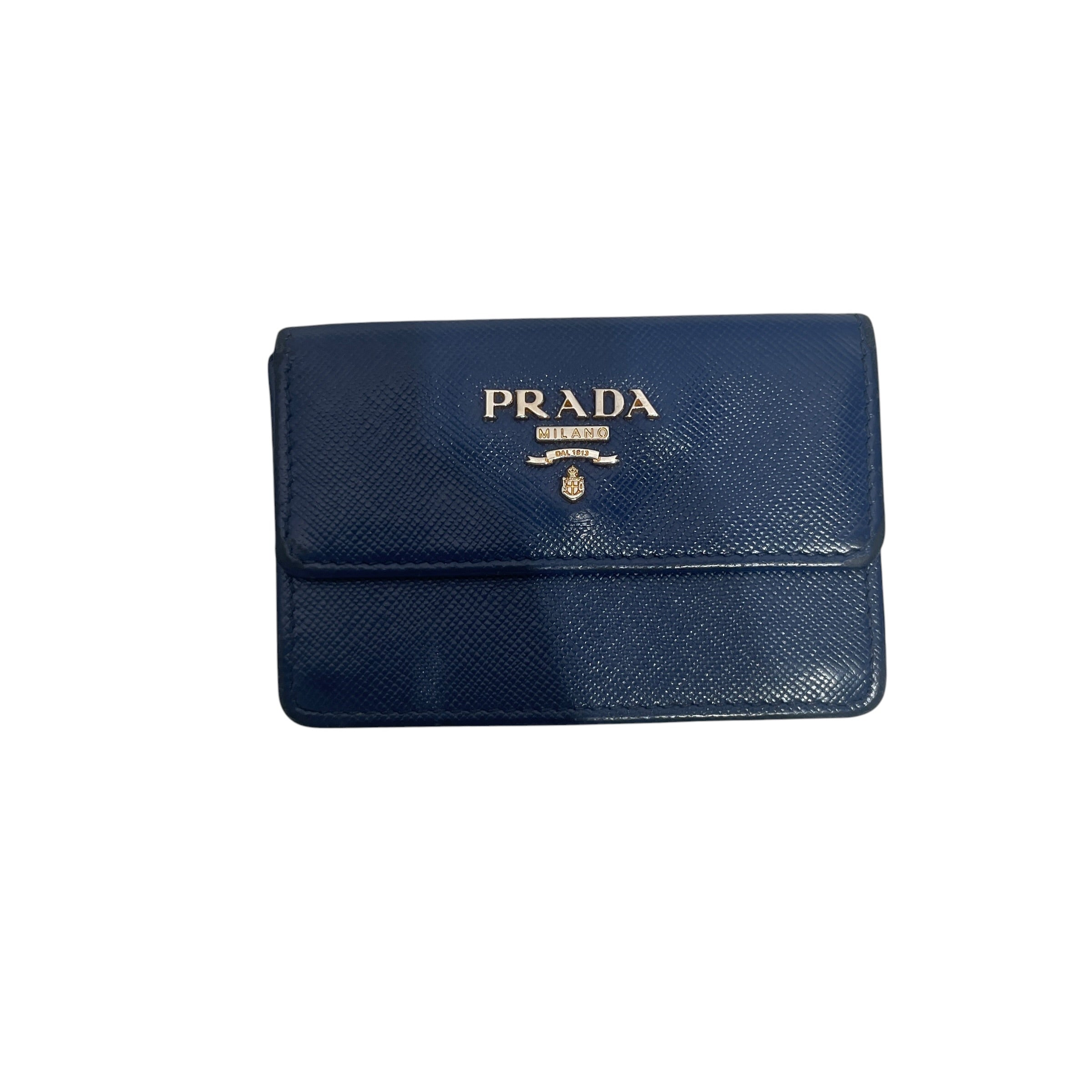 PRADA/Bifold Wallet/Leather/NVY/SAFFIANO view 1