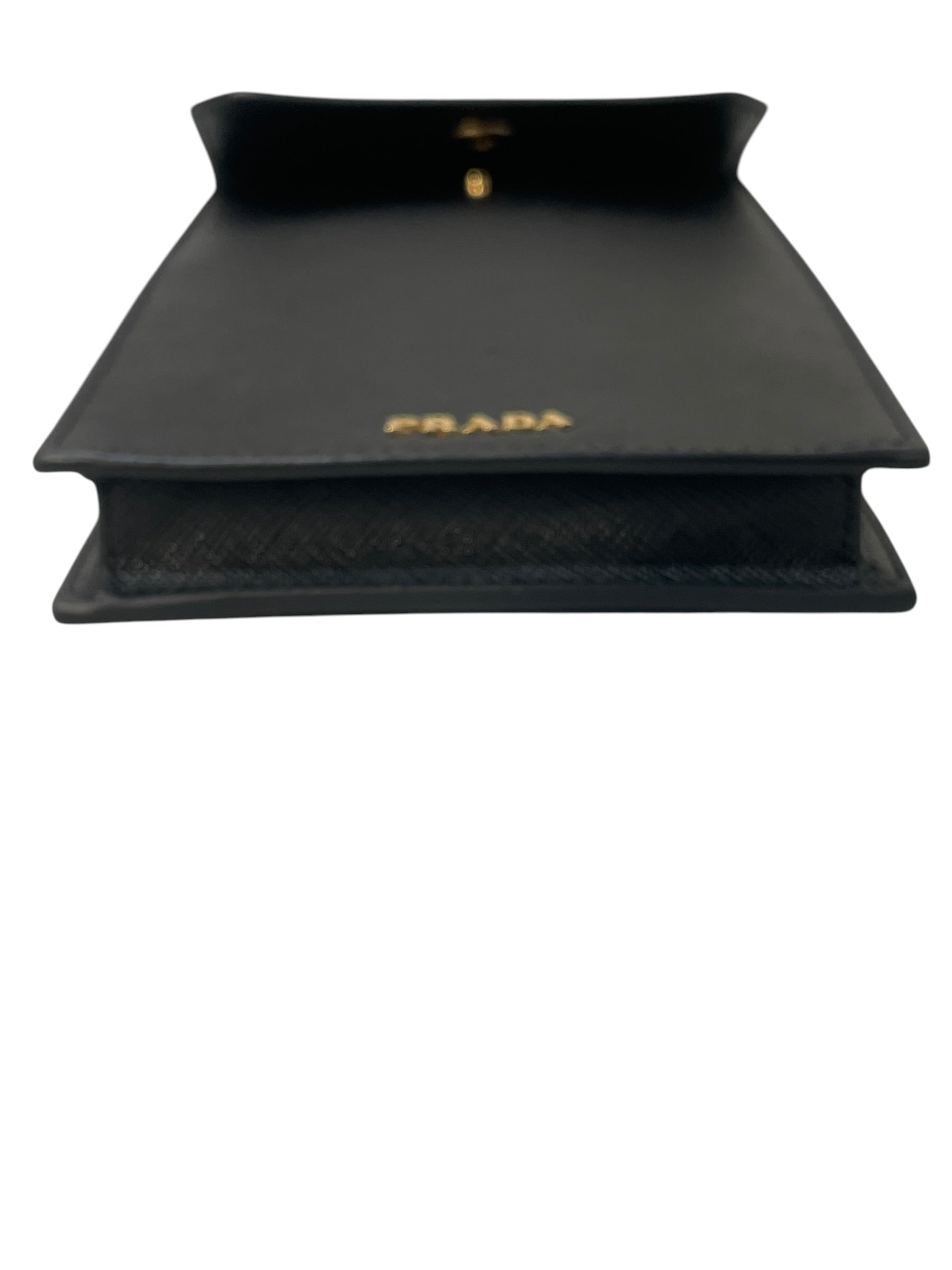PRADA/Pouch/Leather/BLK/phone crossbody pouch view 3