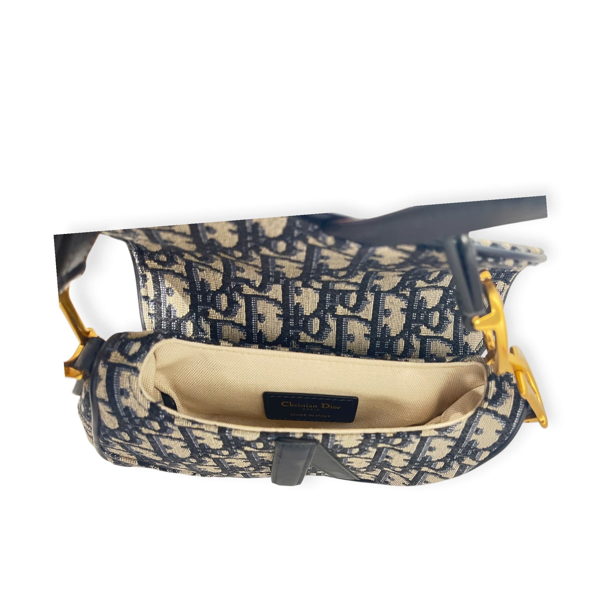 Christian Dior/Bag/Monogram/Cotton/NVY/MINI SADDLE BAG OBLIQUE view 6