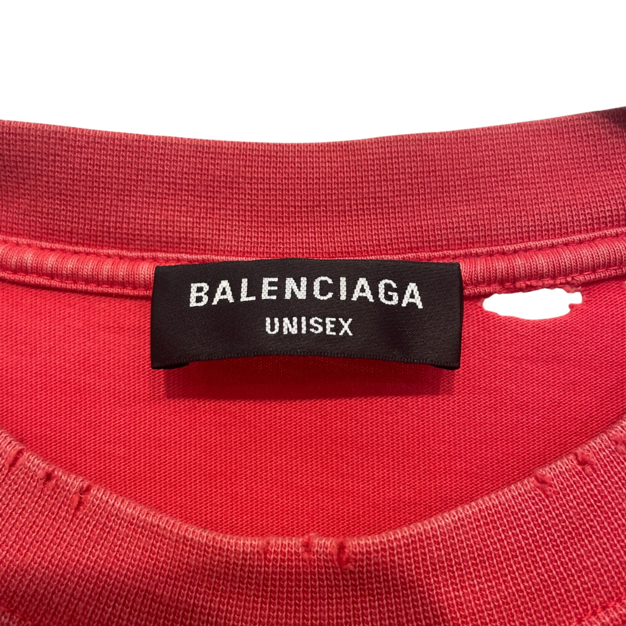 BALENCIAGA/T-Shirt/OS/Cotton/RED/Balenciaga BB Maison Fondee view 3