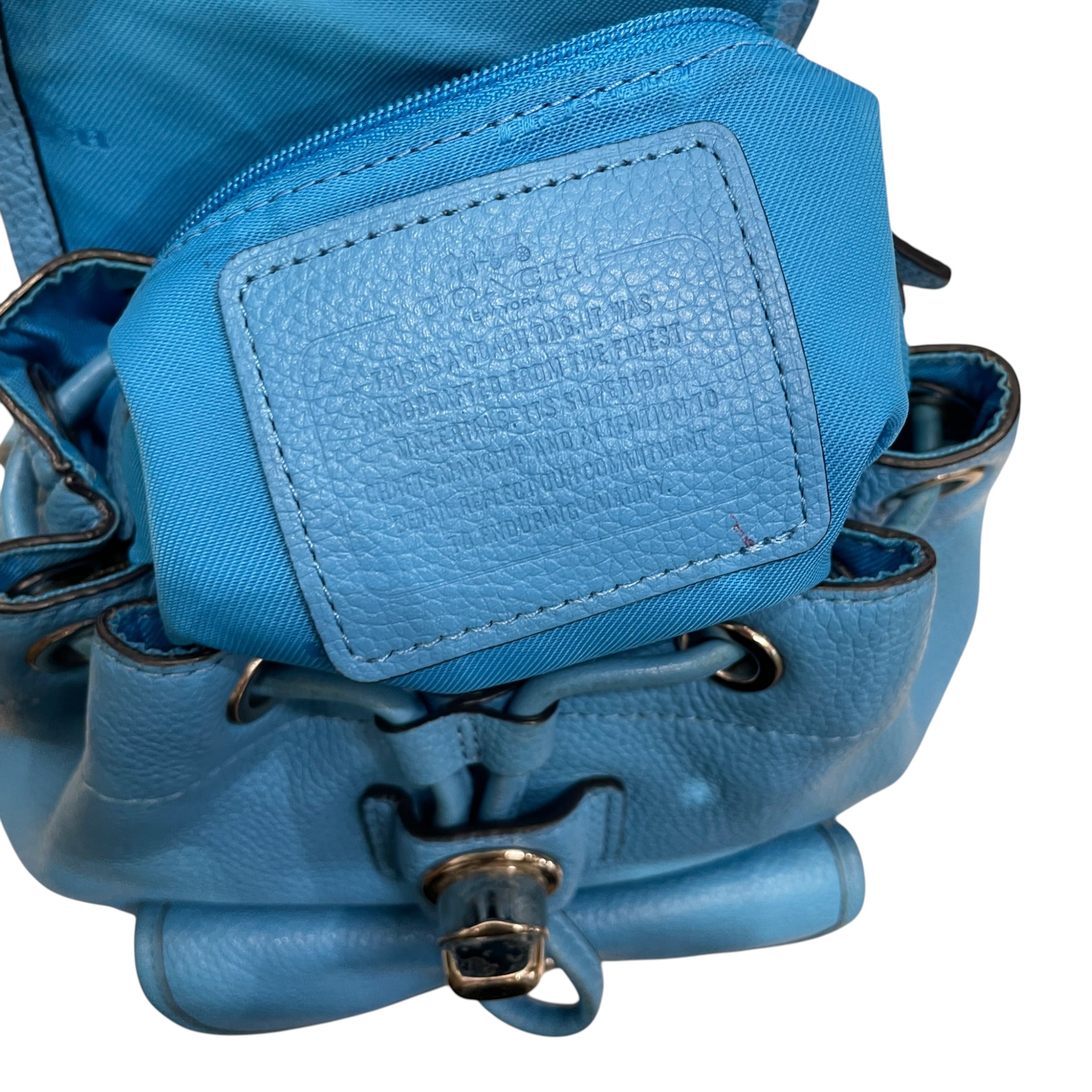 COACH/Backpack/Leather/BLU/TWIST CLASP/ POCKET SIDE STUDS view 8