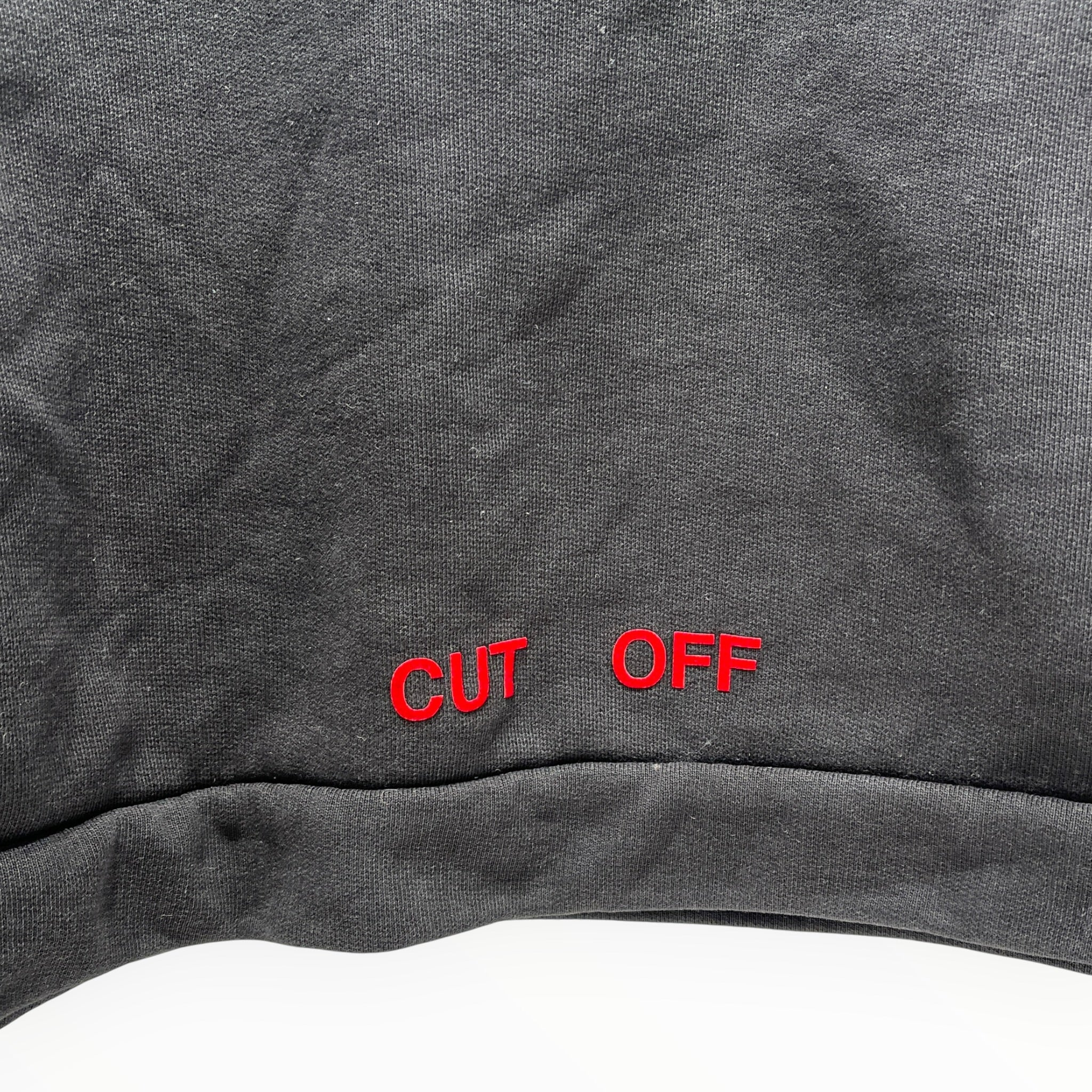 OFF-WHITE/Hoodie/S/Graphic/Cotton/BLK/Pullover/NEBRASKA CUT OFF DIAGONAL view 6