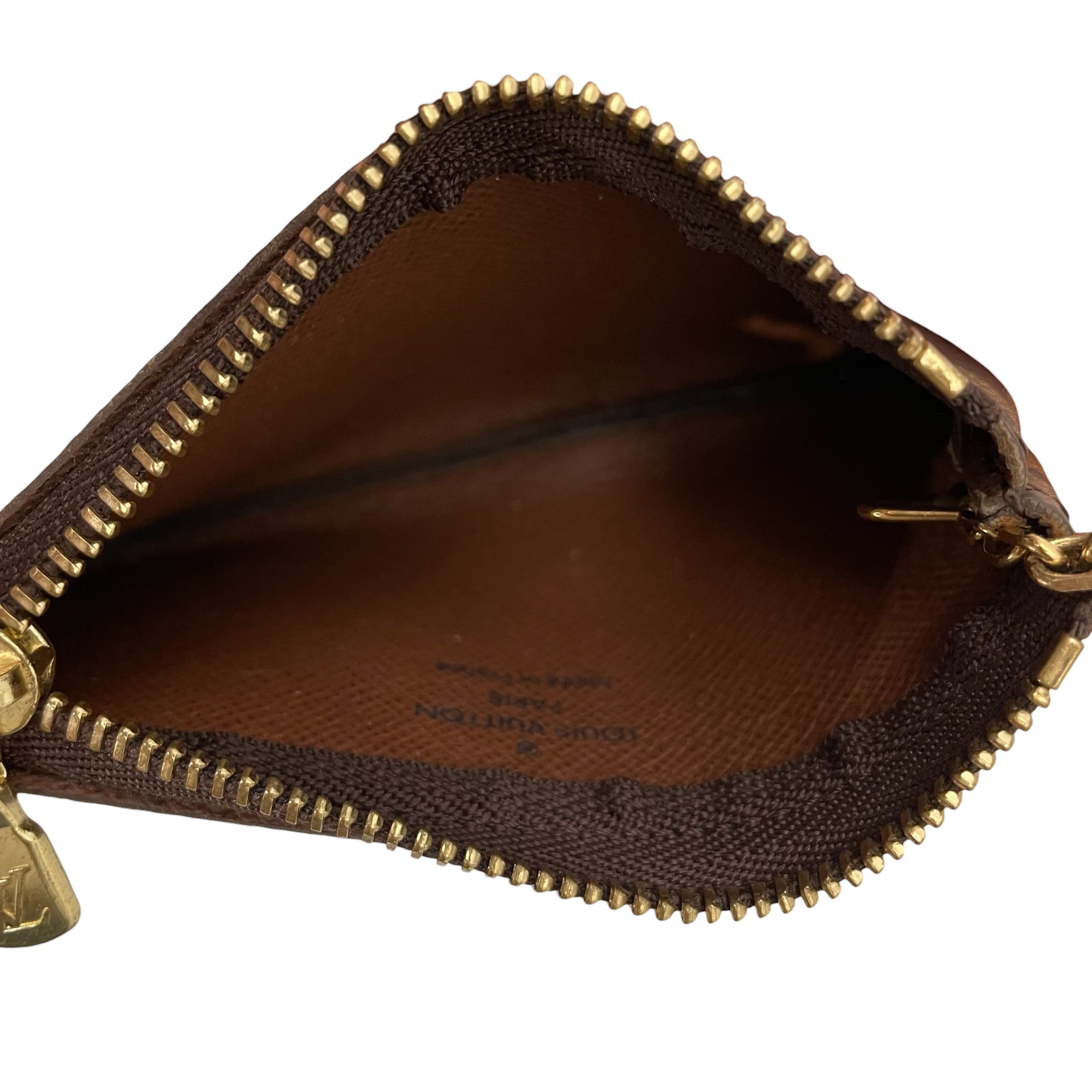 LOUIS VUITTON/Coin Wallet/Monogram/Leather/BRW/L's/POCHETTE CLE KEY POUCH view 2