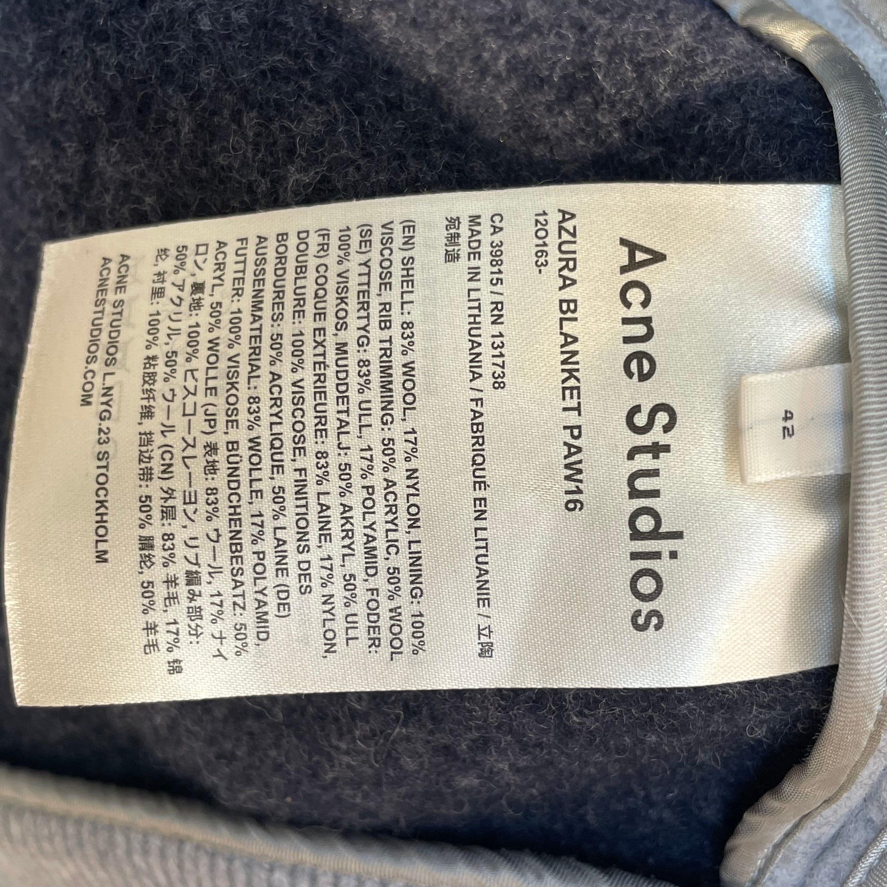 Acne Studios/Puffer Jkt/L/Wool/GRY/Grey Wool Bomber view 6