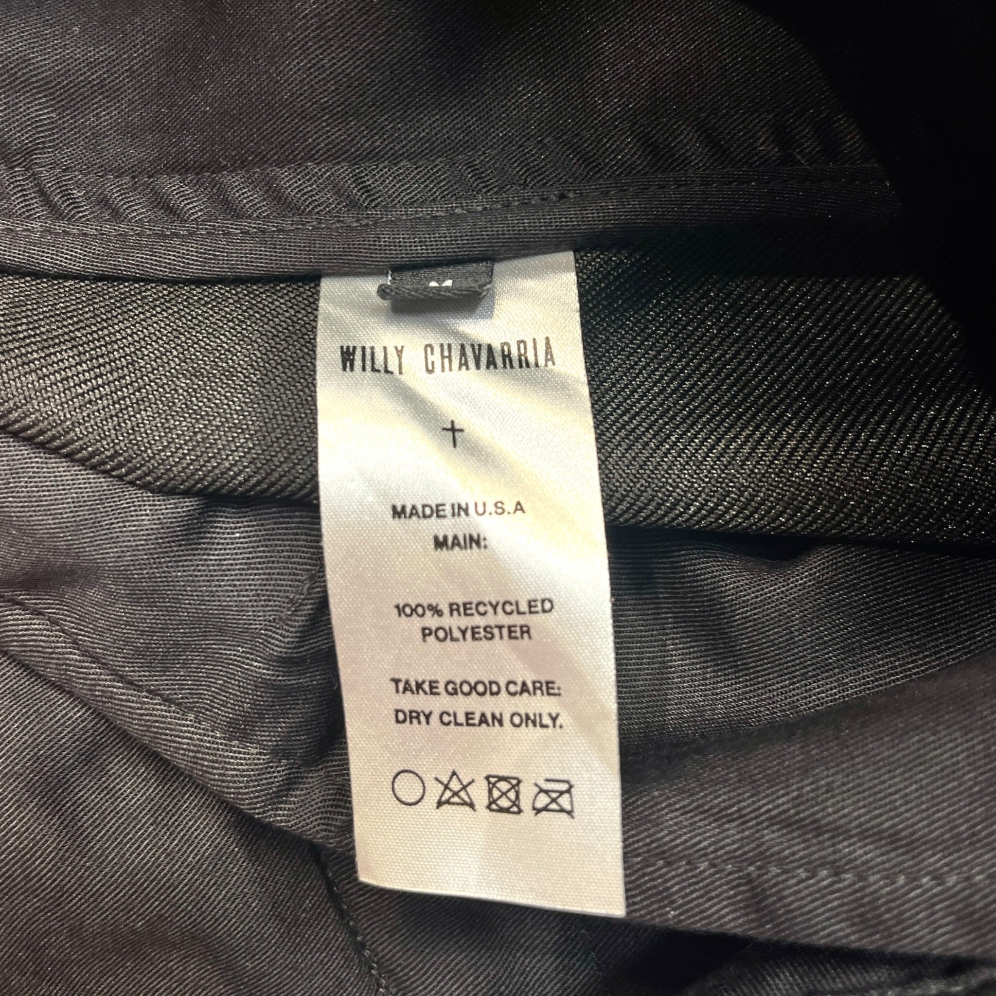 WILLY CHAVARRIA/Pants/M/Polyester/BLK/WIDE LEG/HIGH WAIST view 4