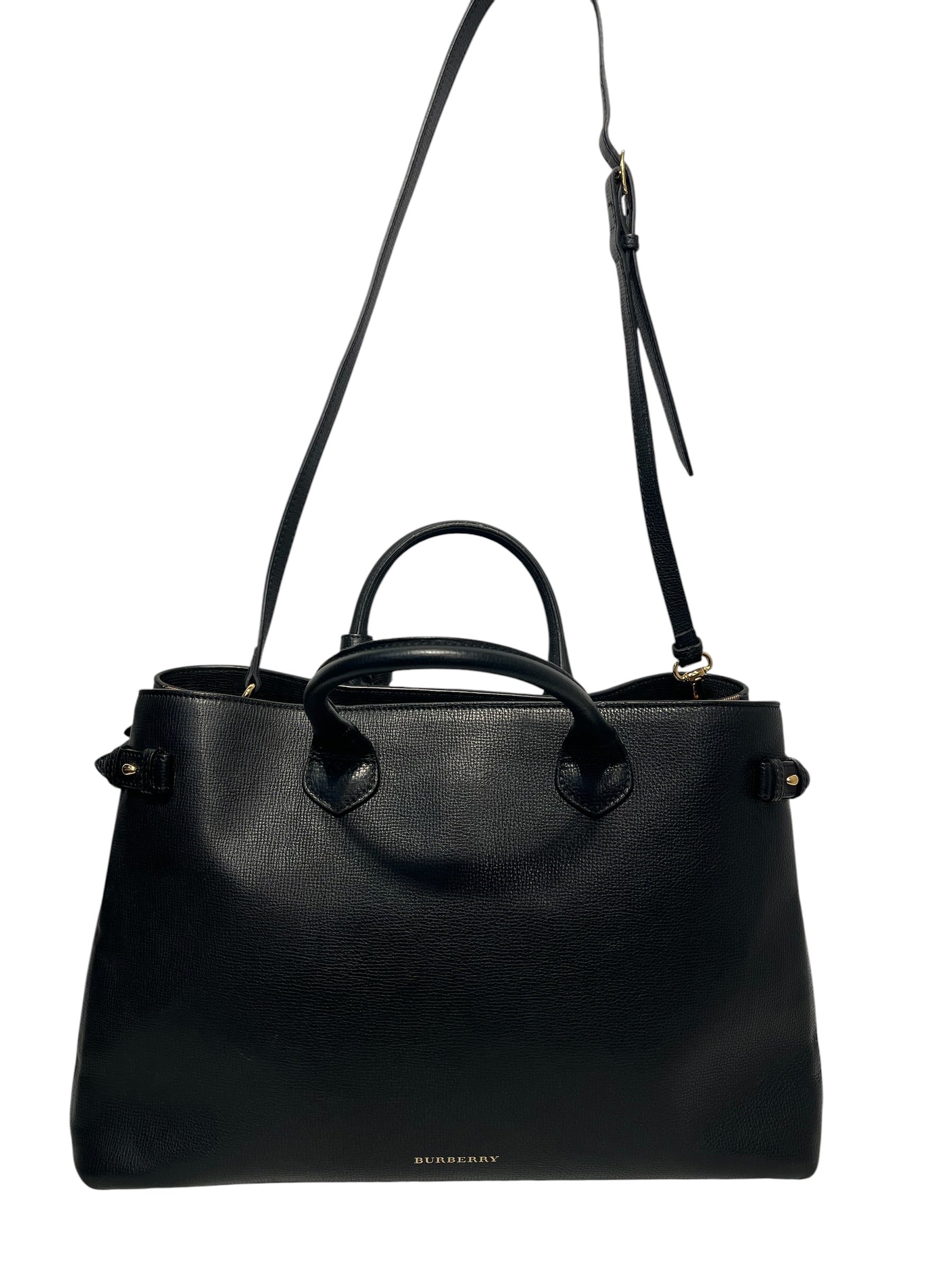 BURBERRY/Bag/Leather/BLK/HOUSE CHECK CANVAS BANNER TOTE view 1