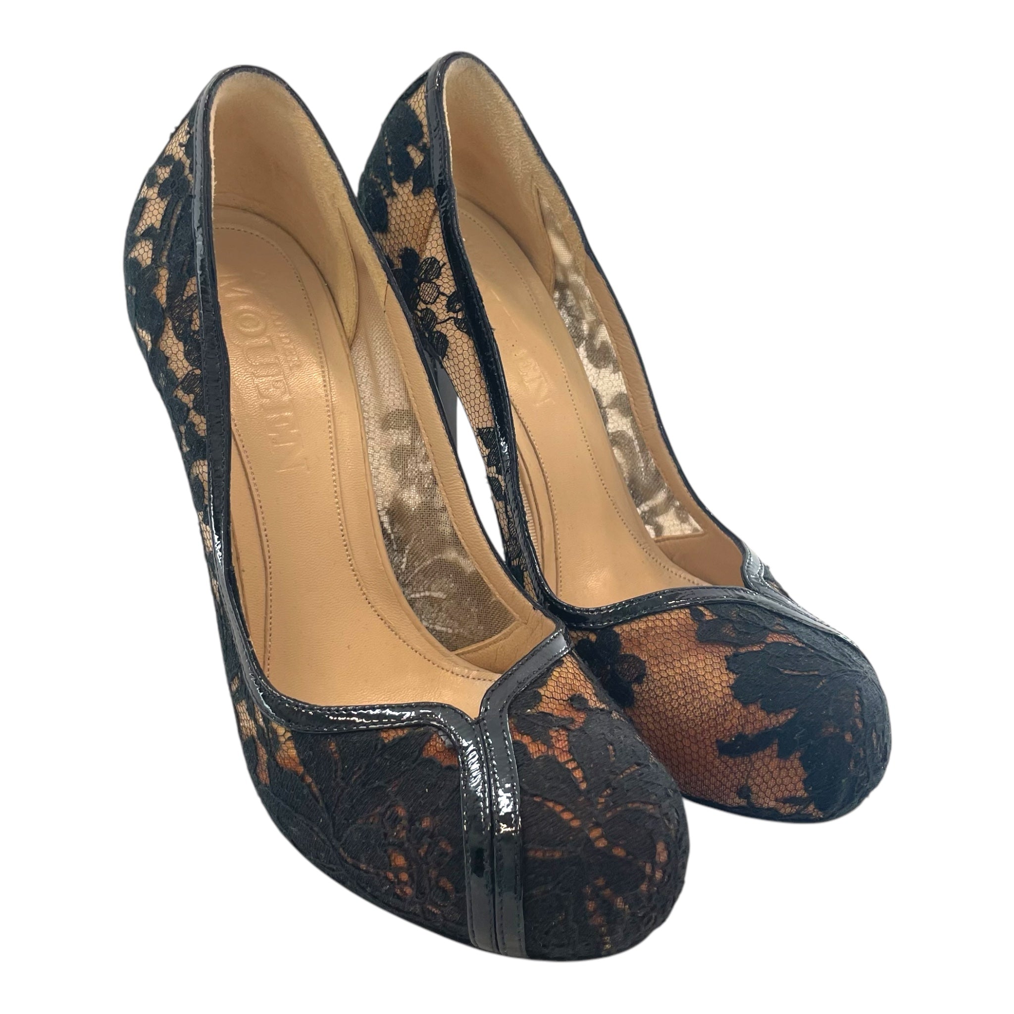 Alexander McQueen/Heels/US 7.5/Floral Pattern/BLK/FLORAL PATTERN HEELS view 1