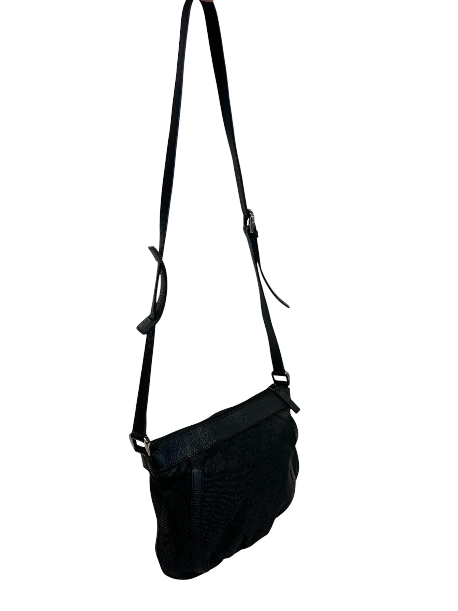 GUCCI/Tote Bag/Leather/BLK/MONOGRAM D-RING HOBO view 2