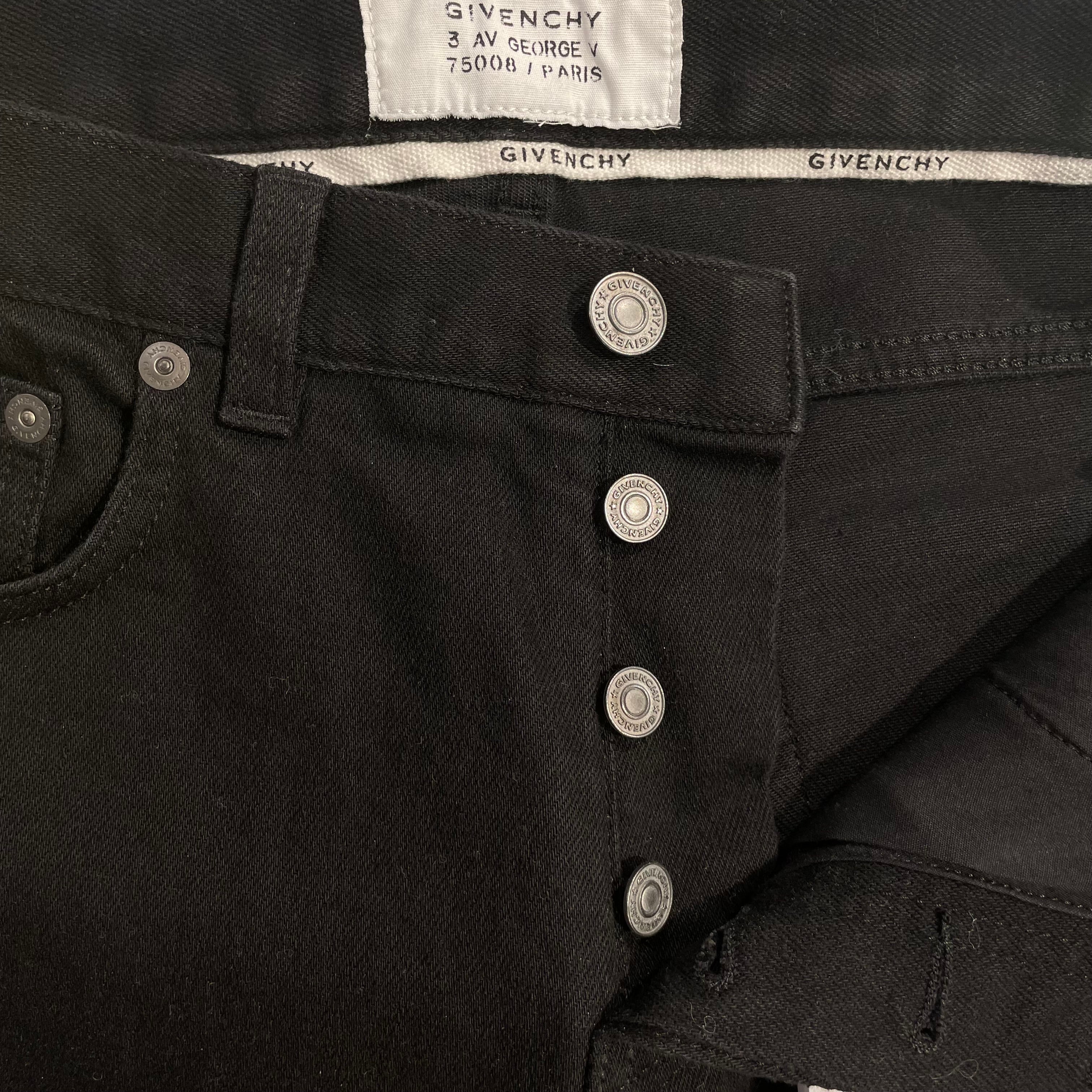 GIVENCHY/Skinny Pants/30/Denim/BLK/logo brush stroke view 6
