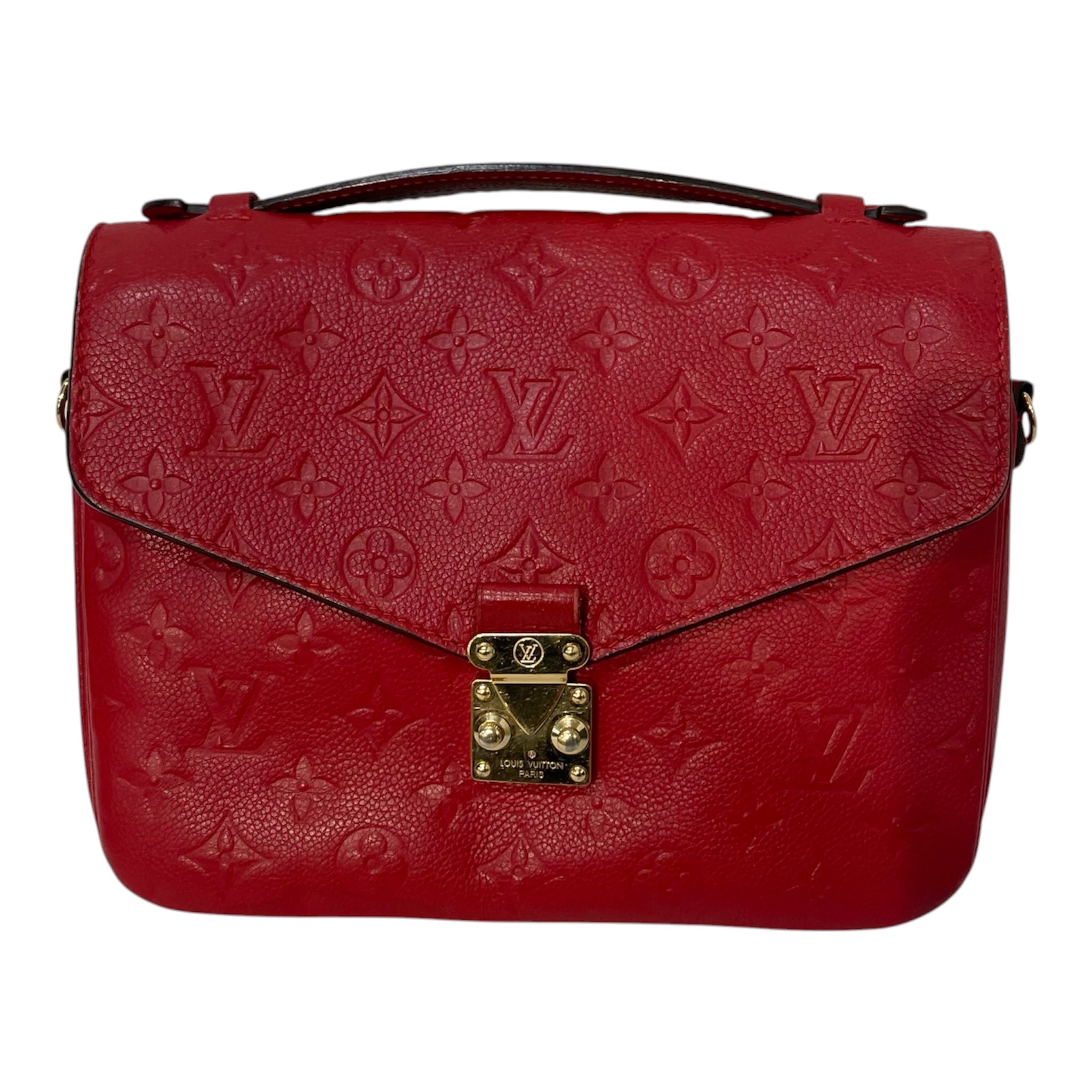LOUIS VUITTON/Cross Body Bag/Monogram/Leather/RED/Metis MM view 1