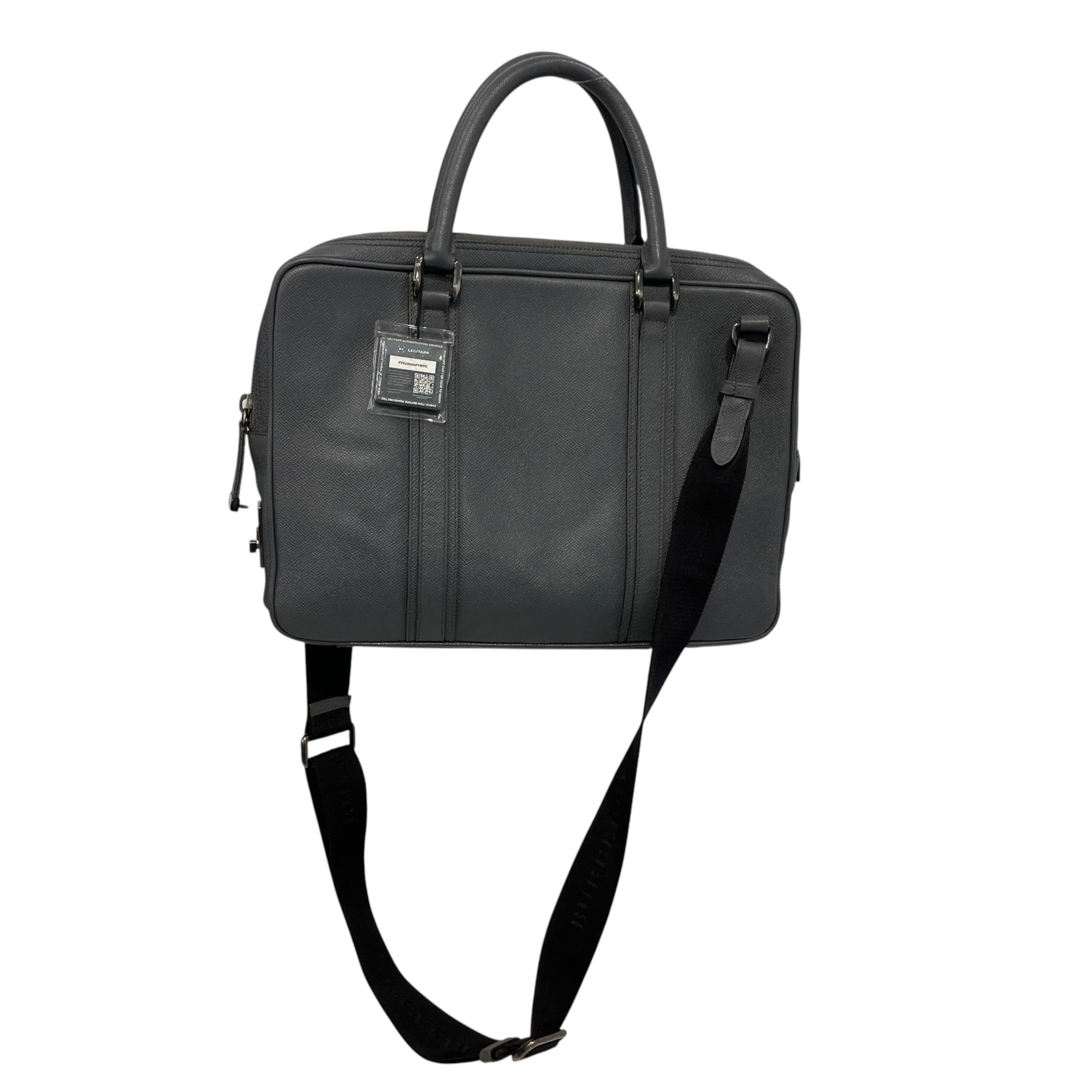 BURBERRY/Briefcase/Leather/GRY/WK6T8MB view 2